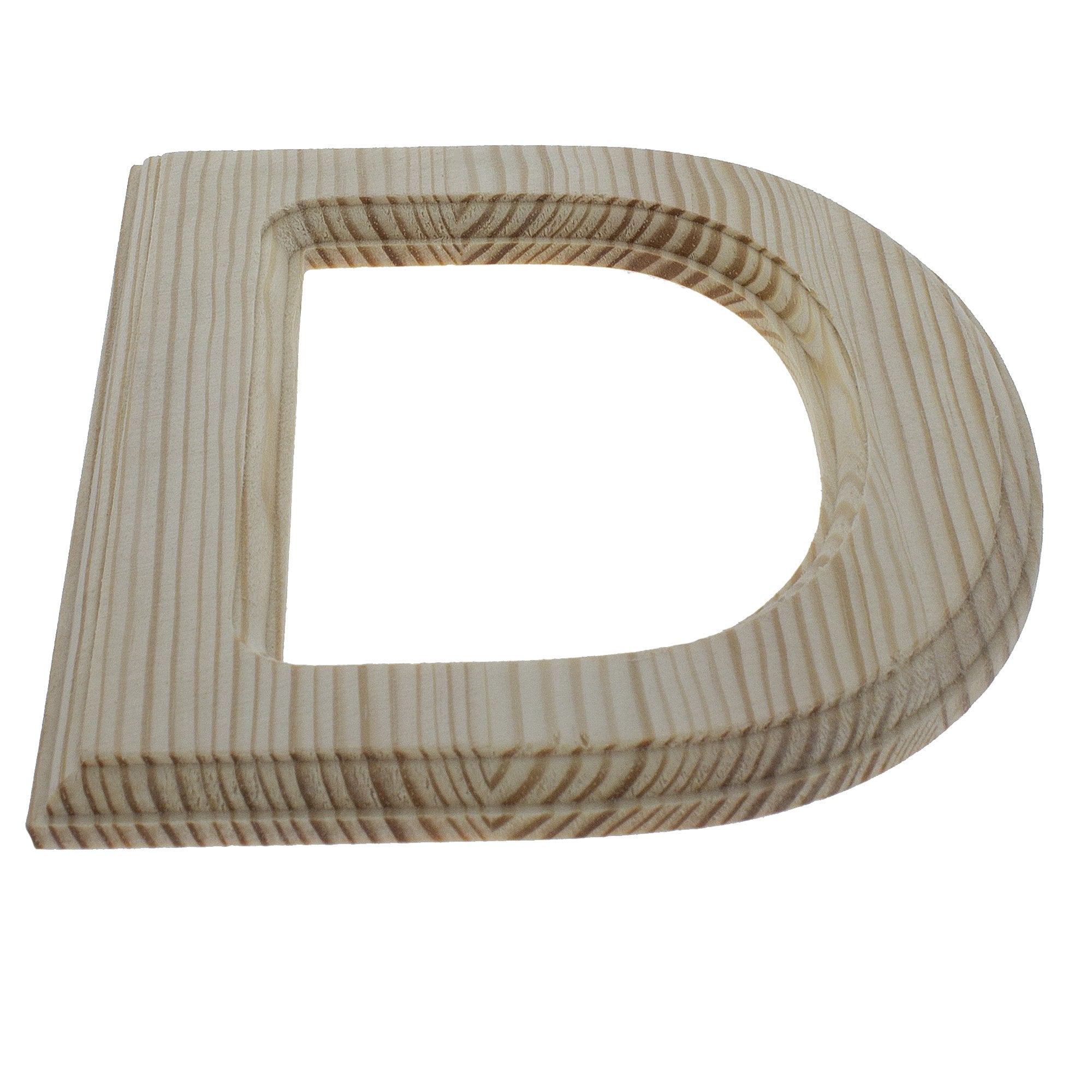 Unfinished Wooden Arial Font Letter D (6.25 Inches)