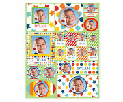 Picture Perfect Personalized Stickers - Blue