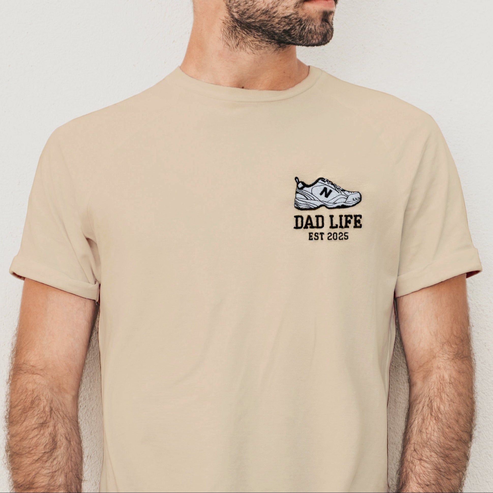 Dad Life Shirt With Embroidered Dad Sneaker