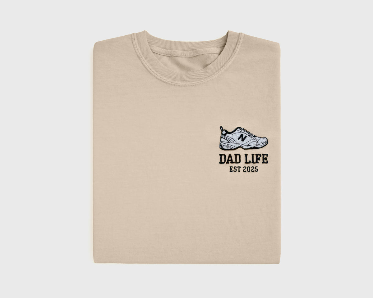Dad Life Shirt With Embroidered Dad Sneaker