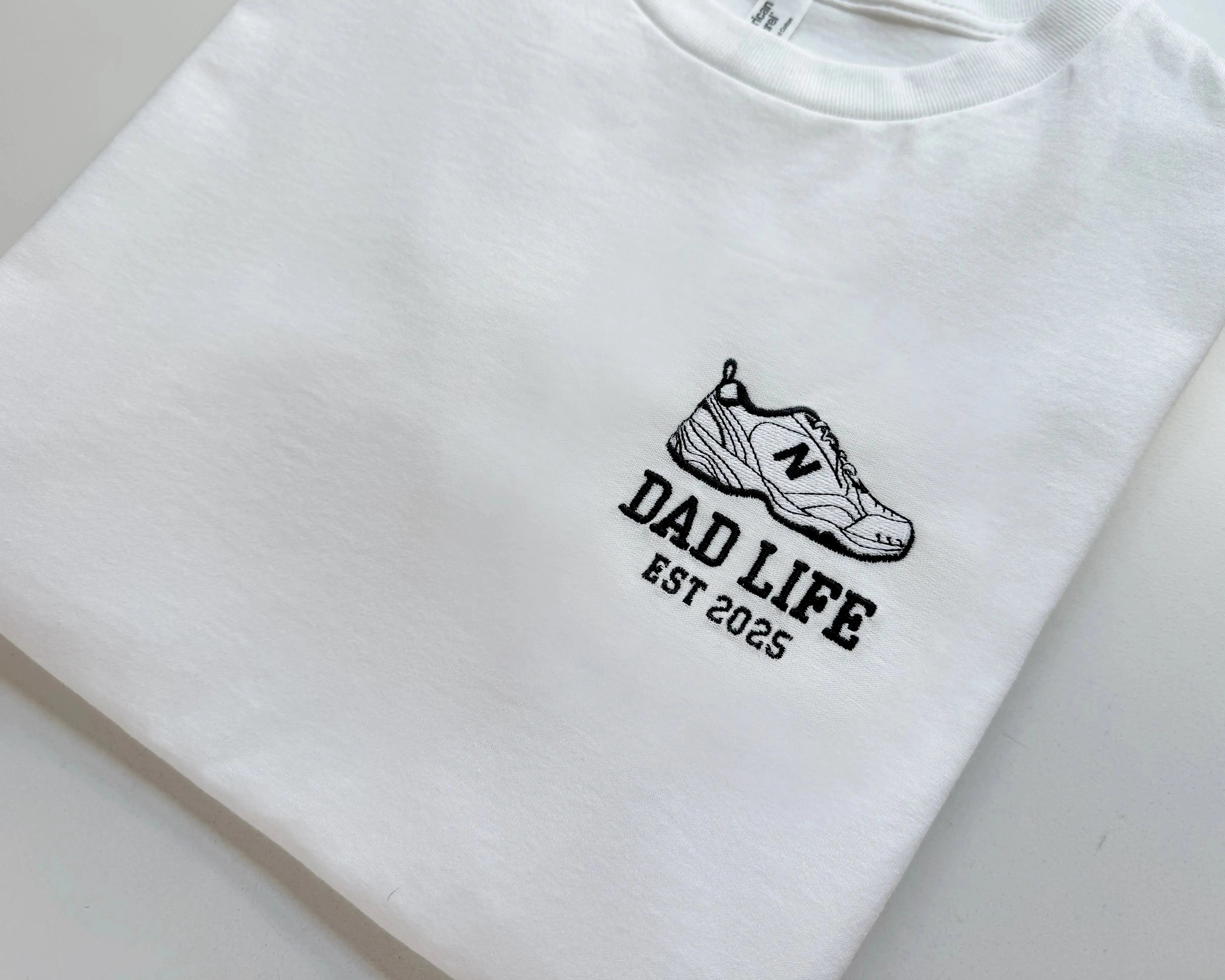 Dad Life Shirt With Embroidered Dad Sneaker