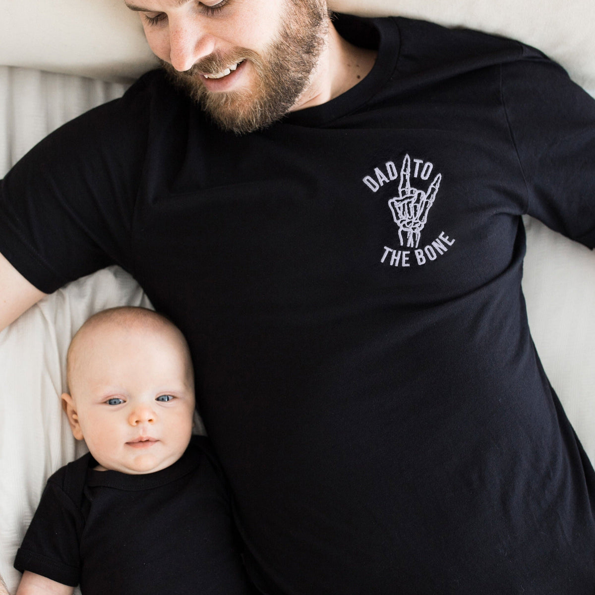 Custom Dad To The Bone Embroidered T-shirt