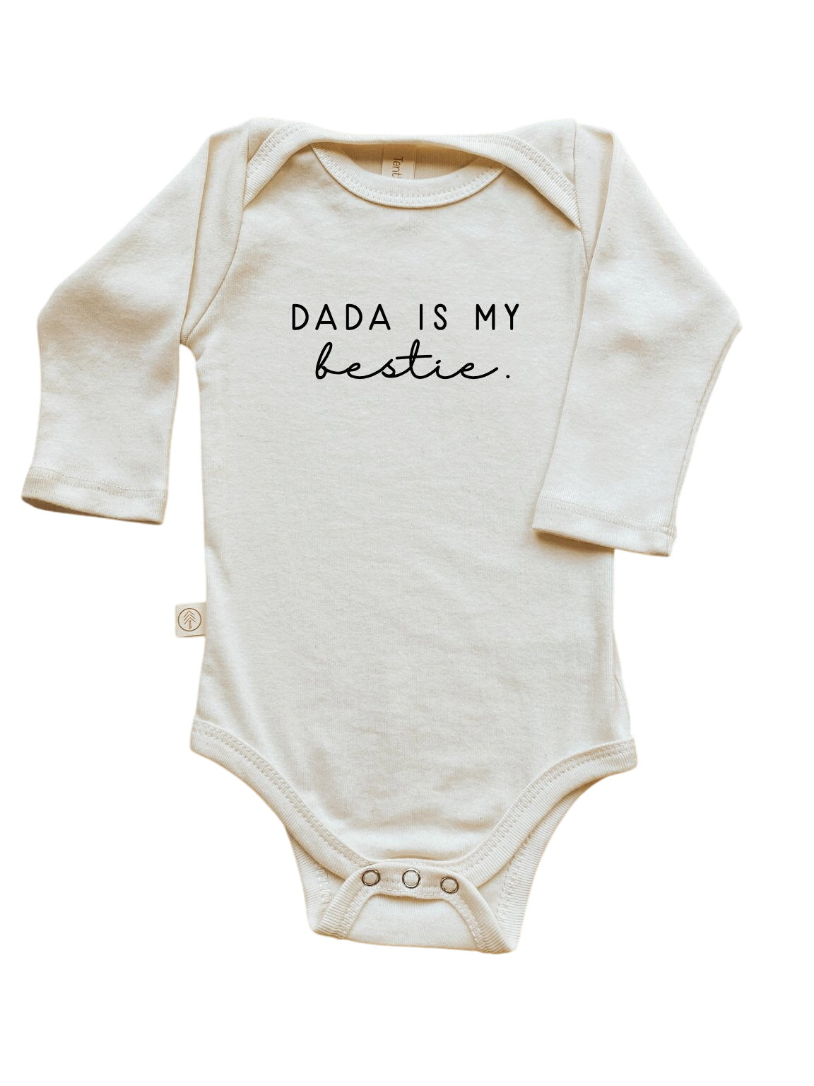 Dada Is My Bestie Organic Cotton Baby Bodysuit Long Sleeve
