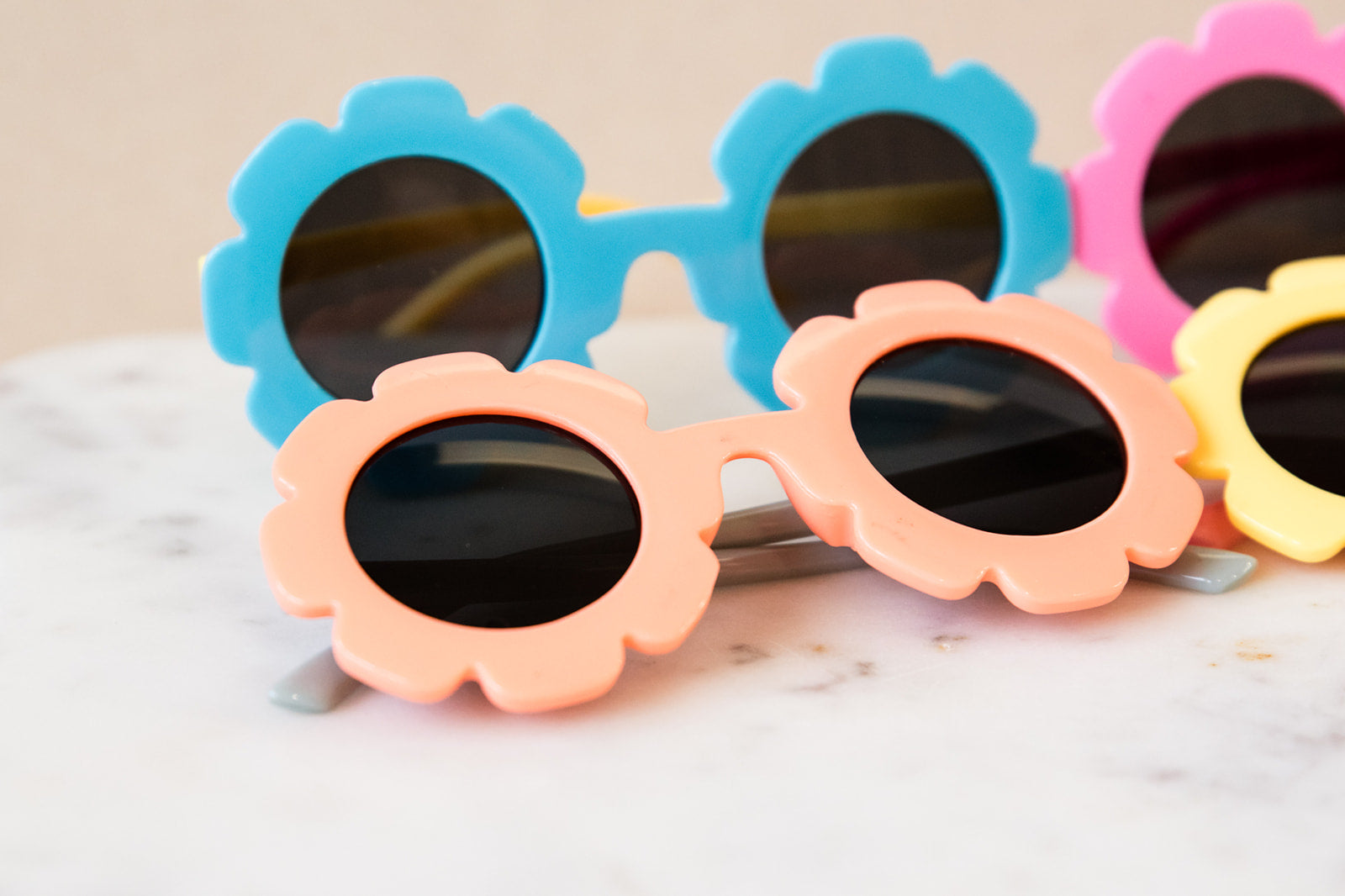 Toddler & Kid Daisy Sunglasses - Orange & Sage