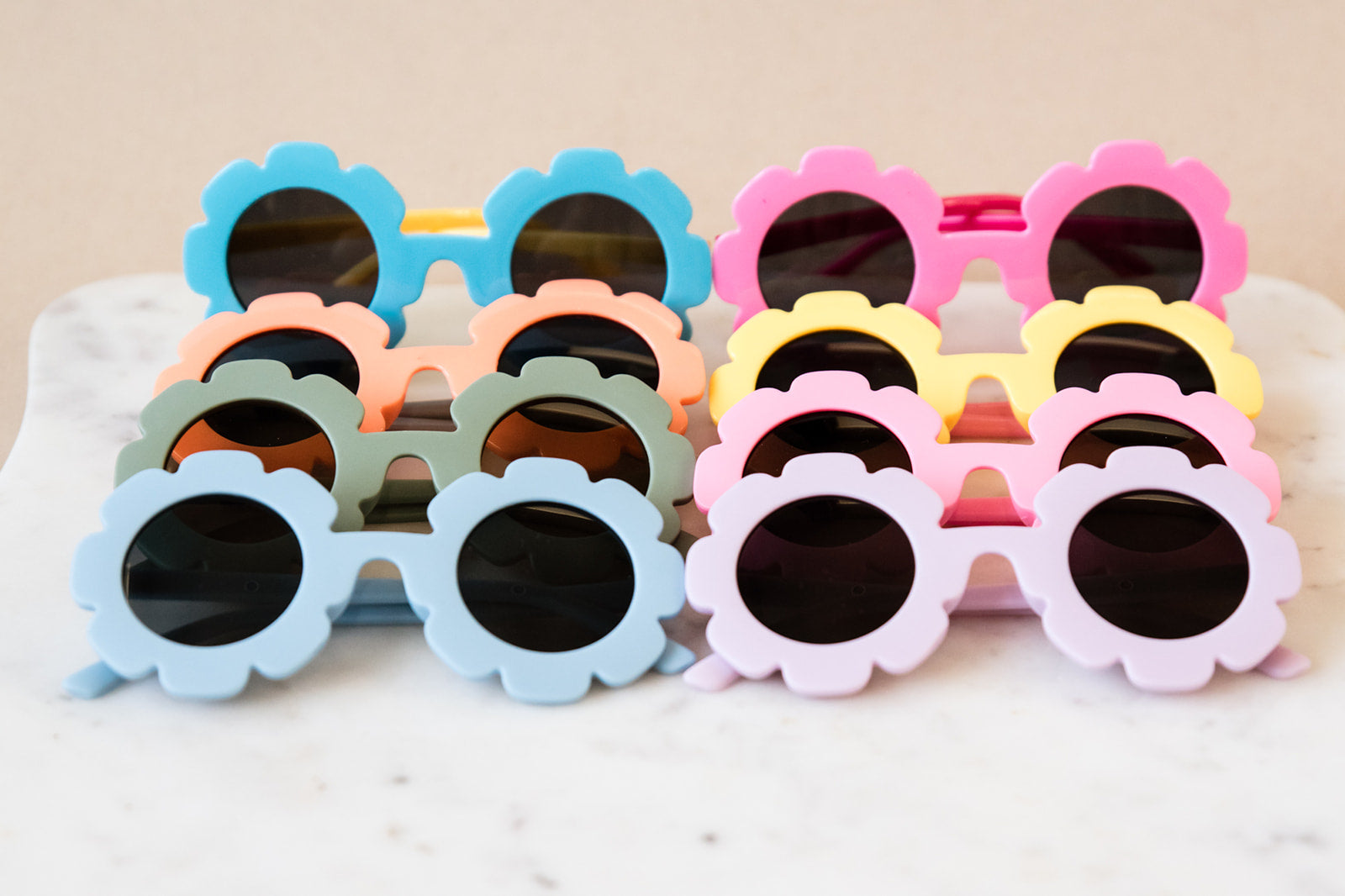 Toddler & Kid Daisy Sunglasses - Yellow & Pink