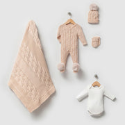 Daniel Beige Newborn Knit Coming Home Set (5 Pcs)