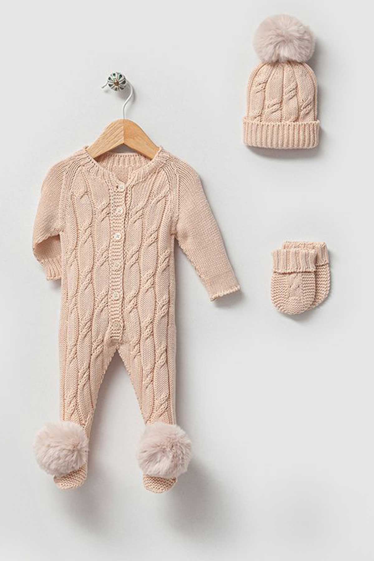Daniel Beige Newborn Knit Coming Home Set (5 Pcs)