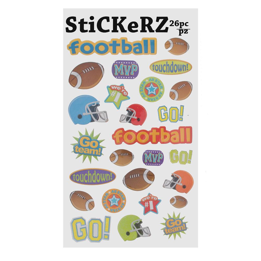 26 Pieces Football Word Stickers