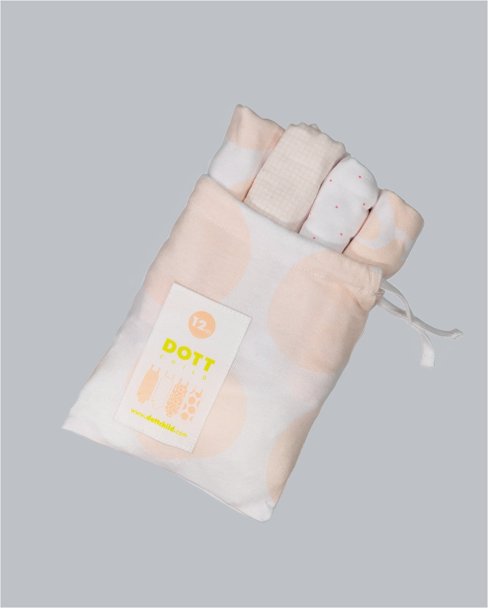 Baby Girl Sleeveless 4pc Onesie Set