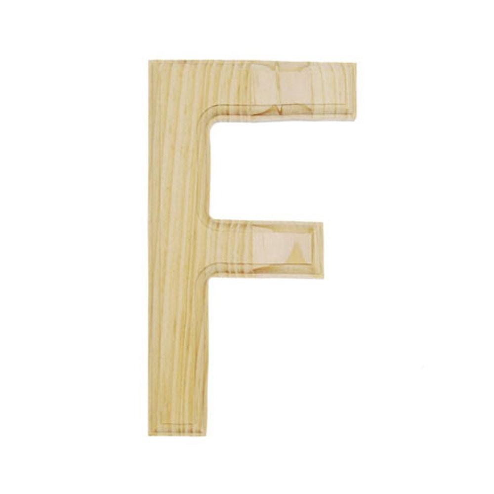 Unfinished Unpainted Wooden Letter F (6 Inches)