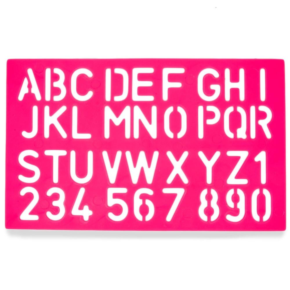 Set Of 4 Stencil Templates With Letters And Numbers 9.75 Inches