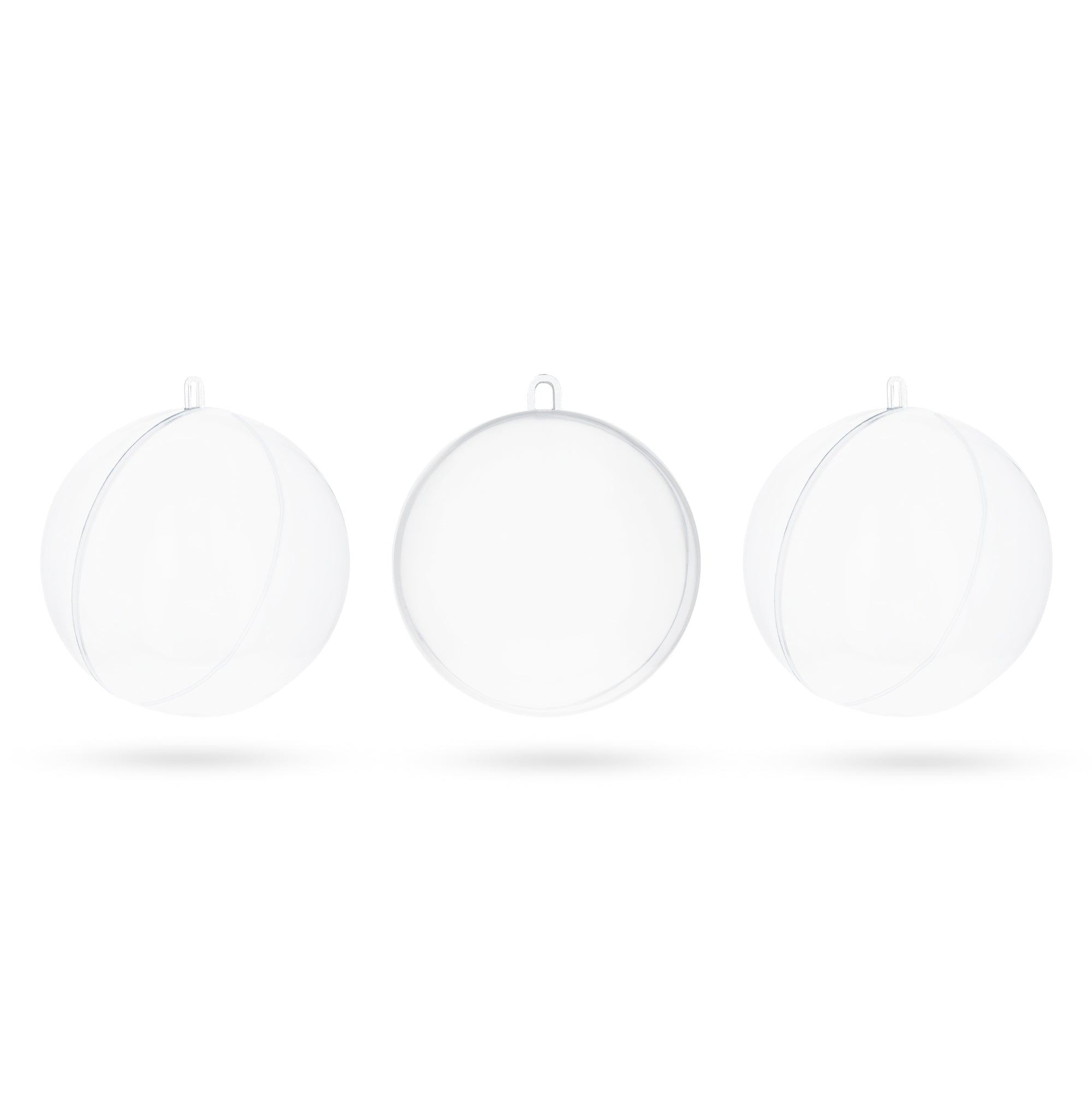 2.36-inch Clear Plastic Fillable Christmas Ball Ornaments For Diy Crafts: Set Of 3