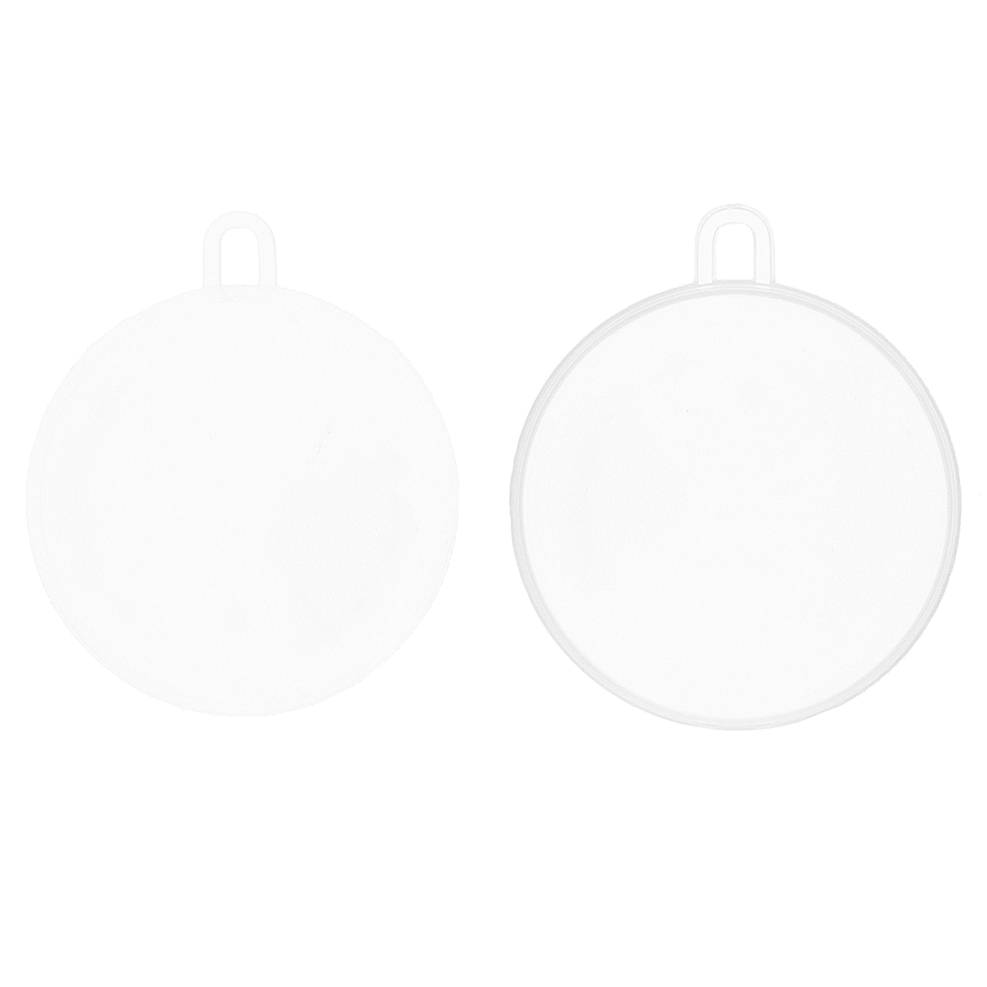 2.36-inch Clear Plastic Fillable Christmas Ball Ornaments For Diy Crafts: Set Of 3