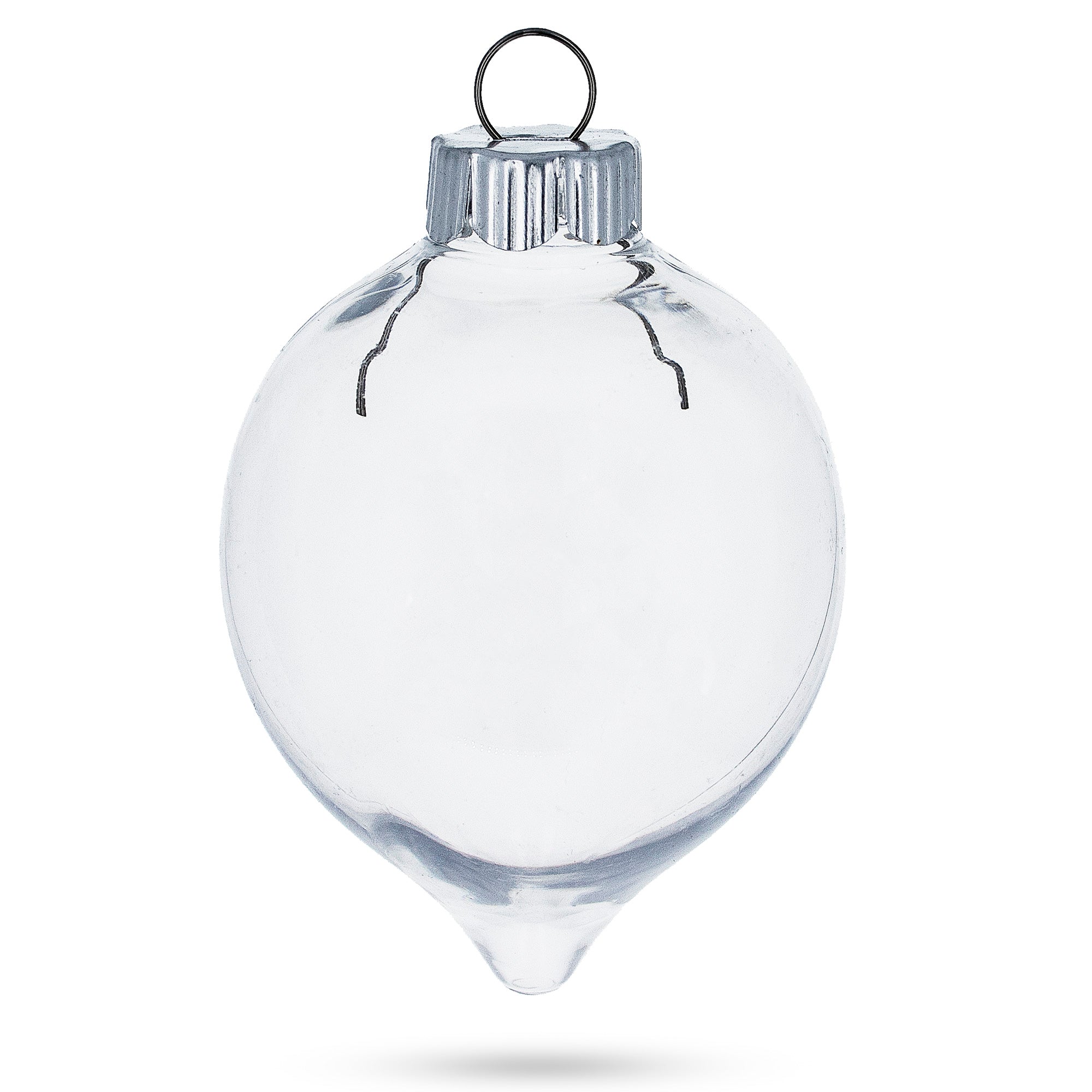 Set Of 3 Clear Plastic Water Drop Christmas Ornaments 3.94 Inches