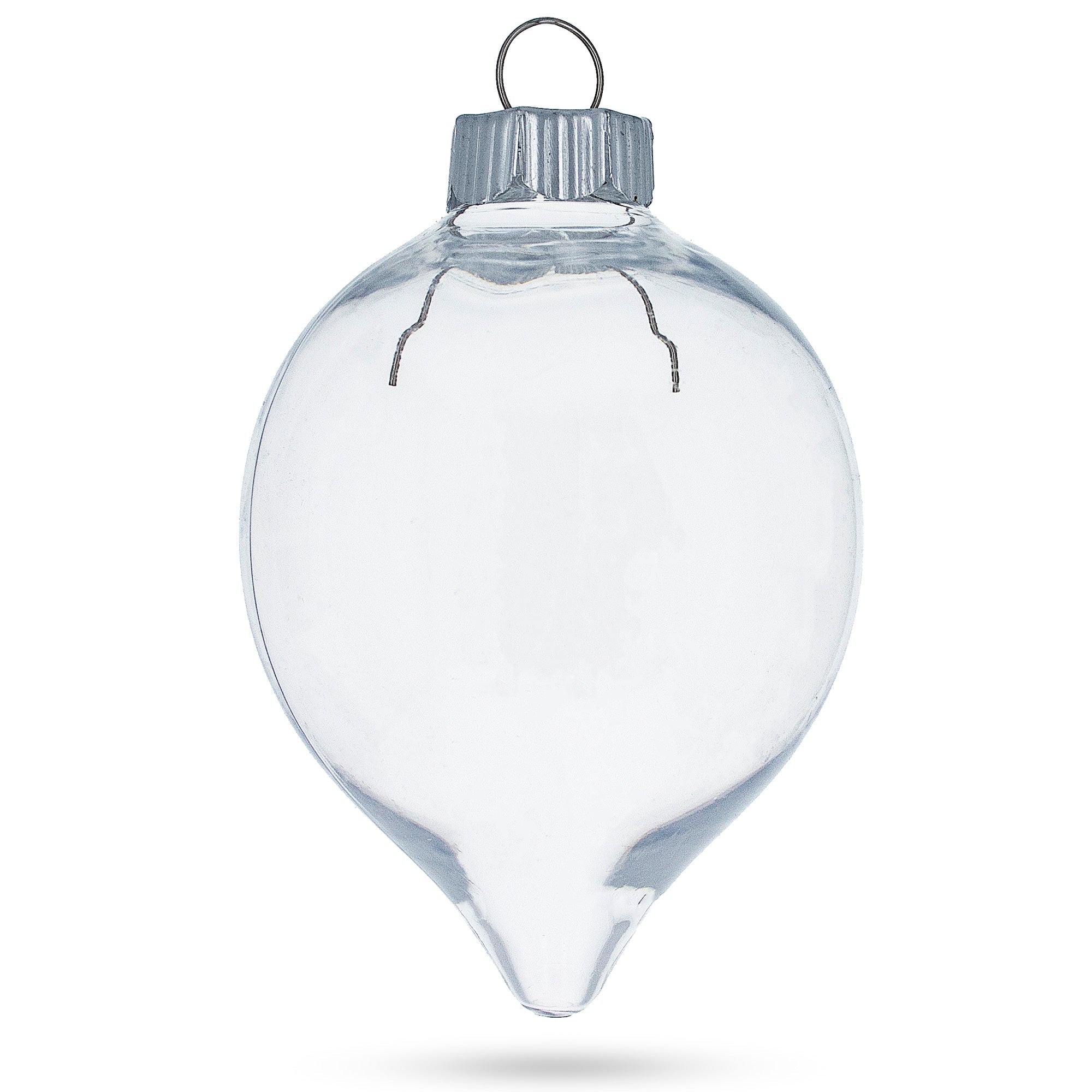 Set Of 3 Clear Plastic Water Drop Christmas Ornaments 3.94 Inches