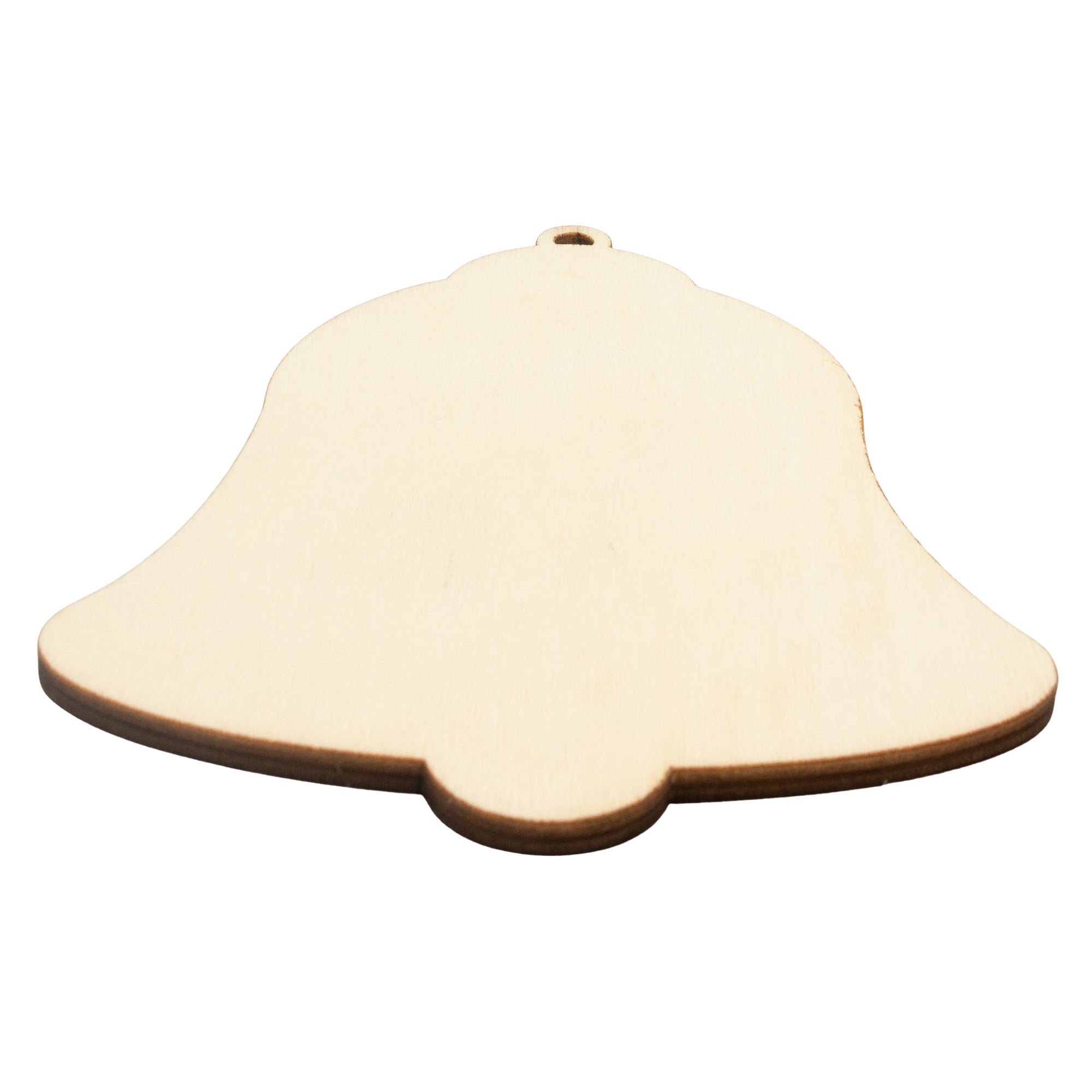 Unfinished Wooden Bell Shape Cutout Diy Craft 5.25 Inches