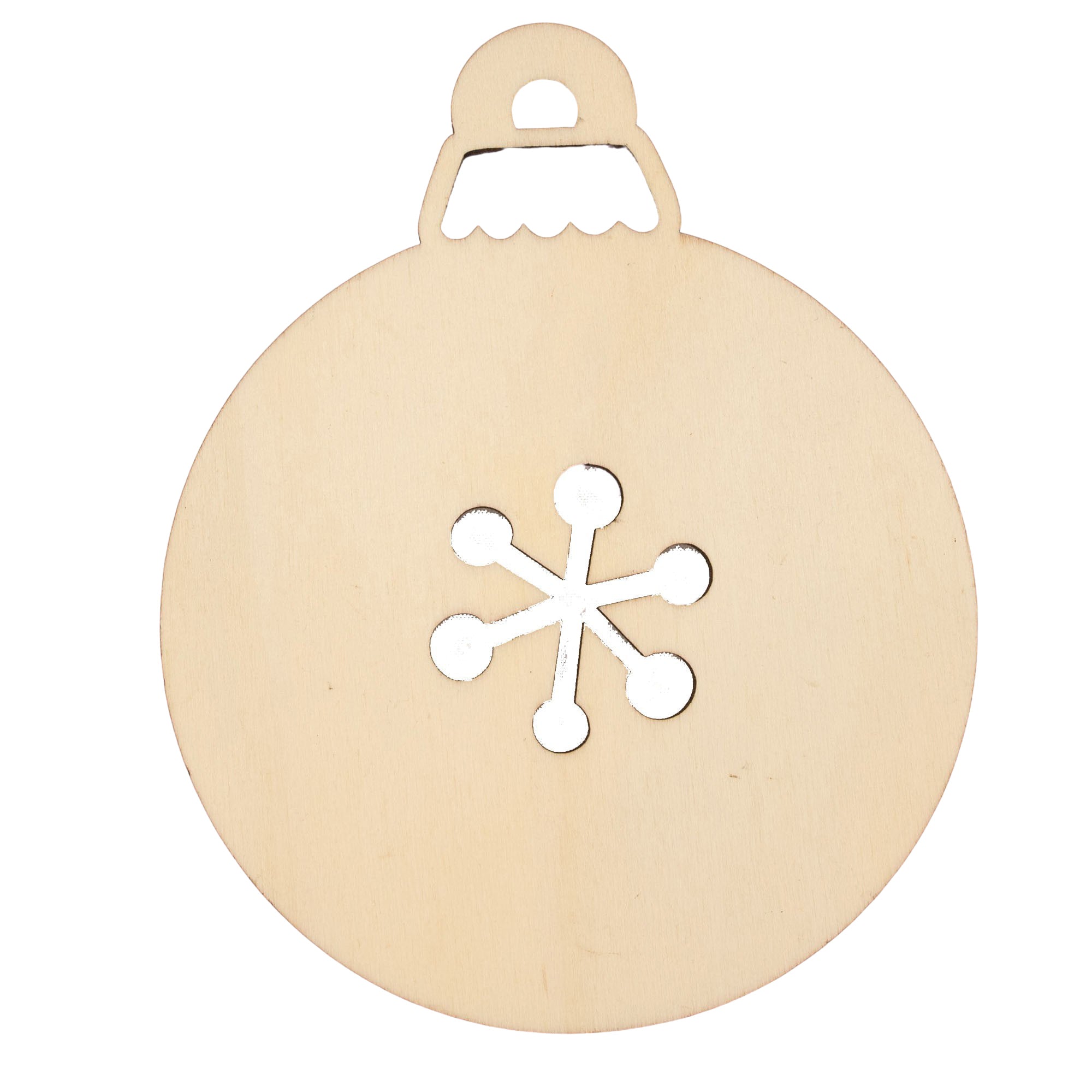 5.2-inch Diy Unfinished Wooden Cutout Ornament