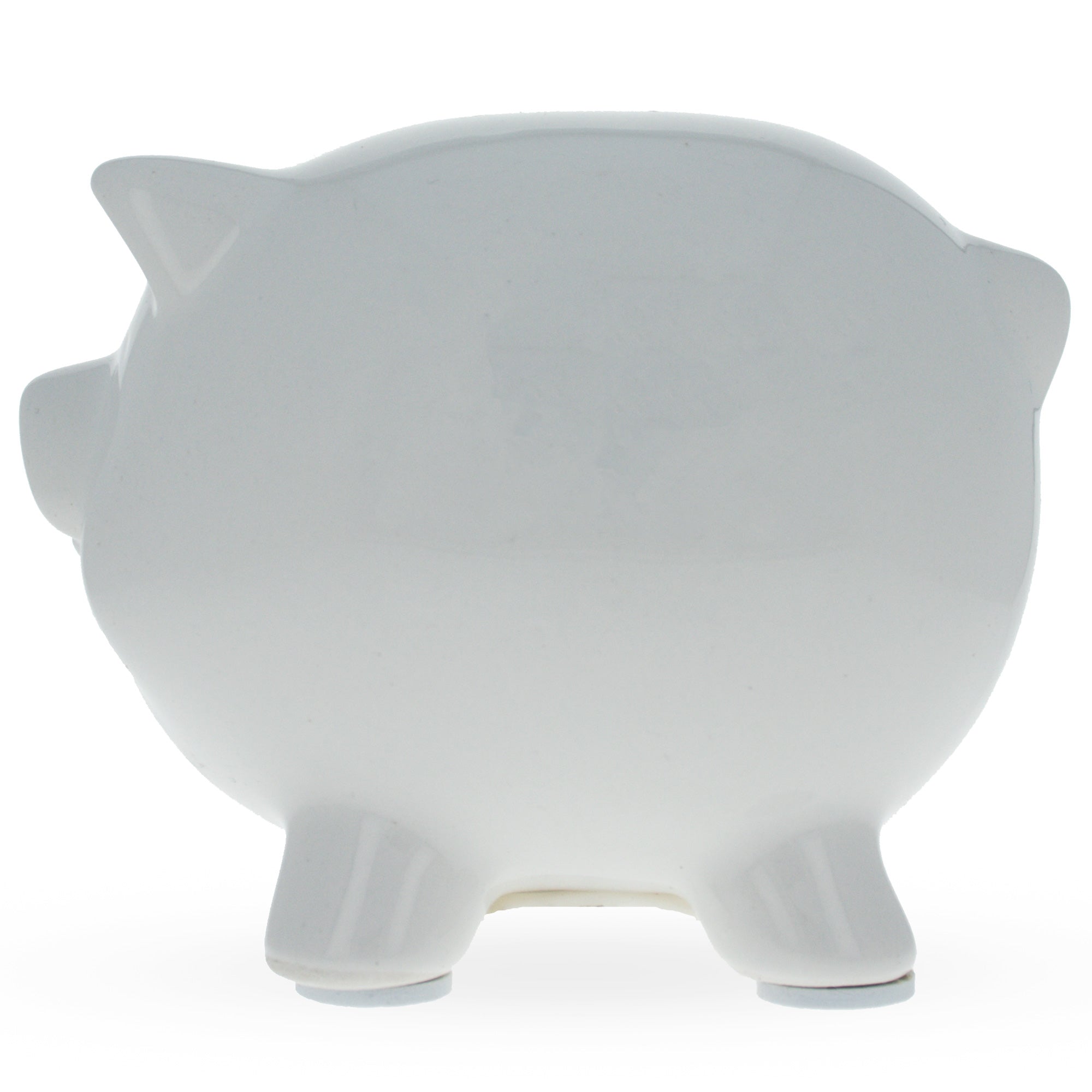 Unpainted White Ceramic Piggy Bank Diy Craft 4.2 Inches