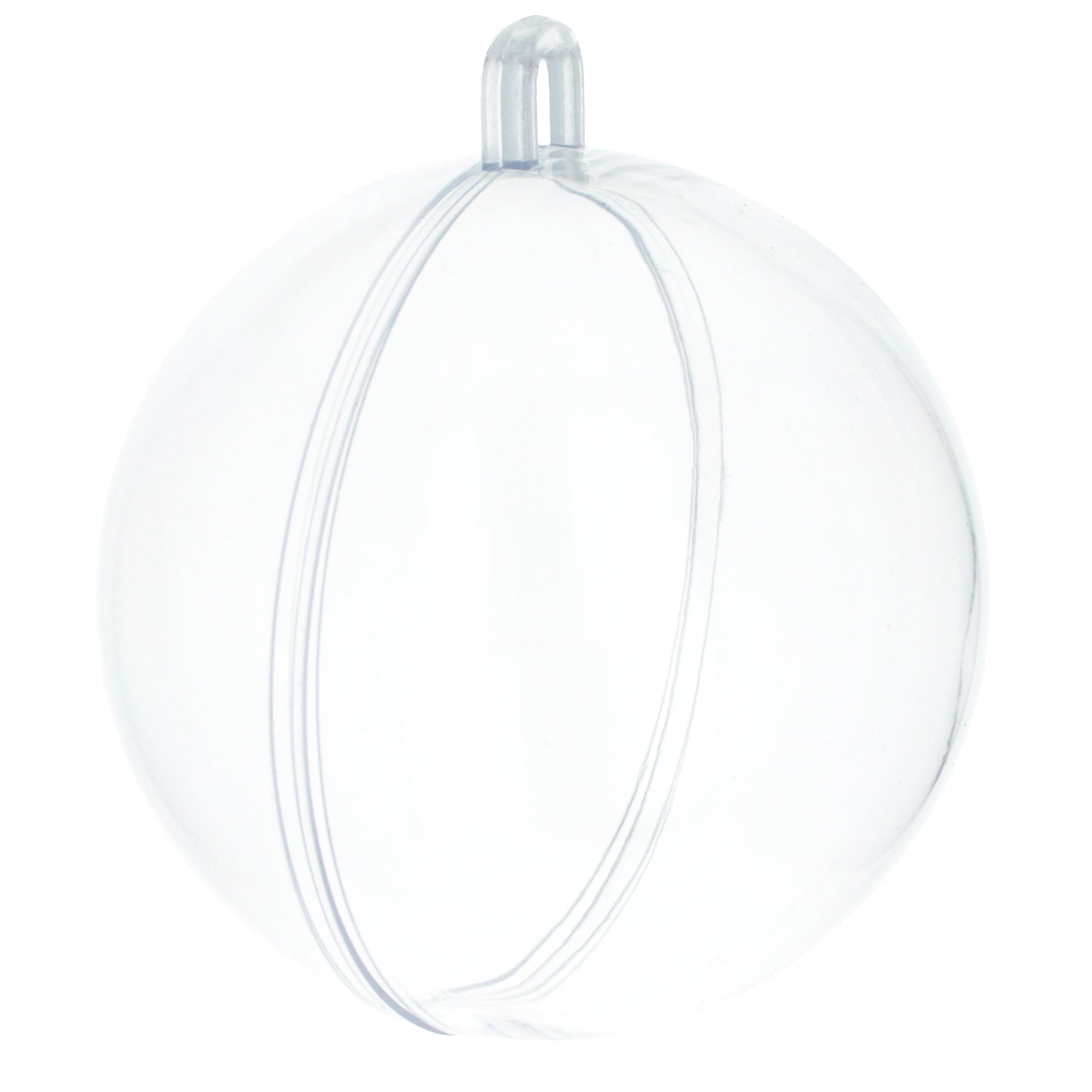 Openable Fillable Clear Plastic Christmas Ball Ornament Diy Craft 3 Inches