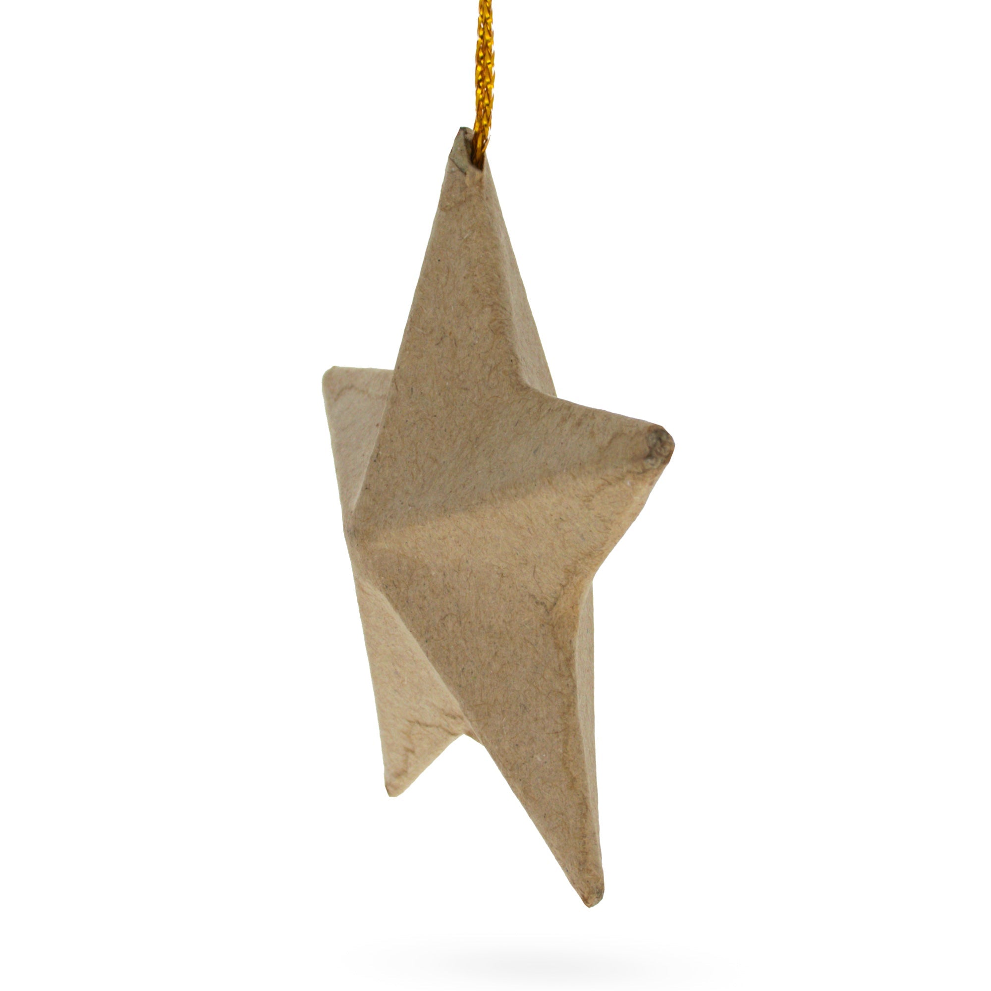 Star Paper Mache Ornament 3 Inches