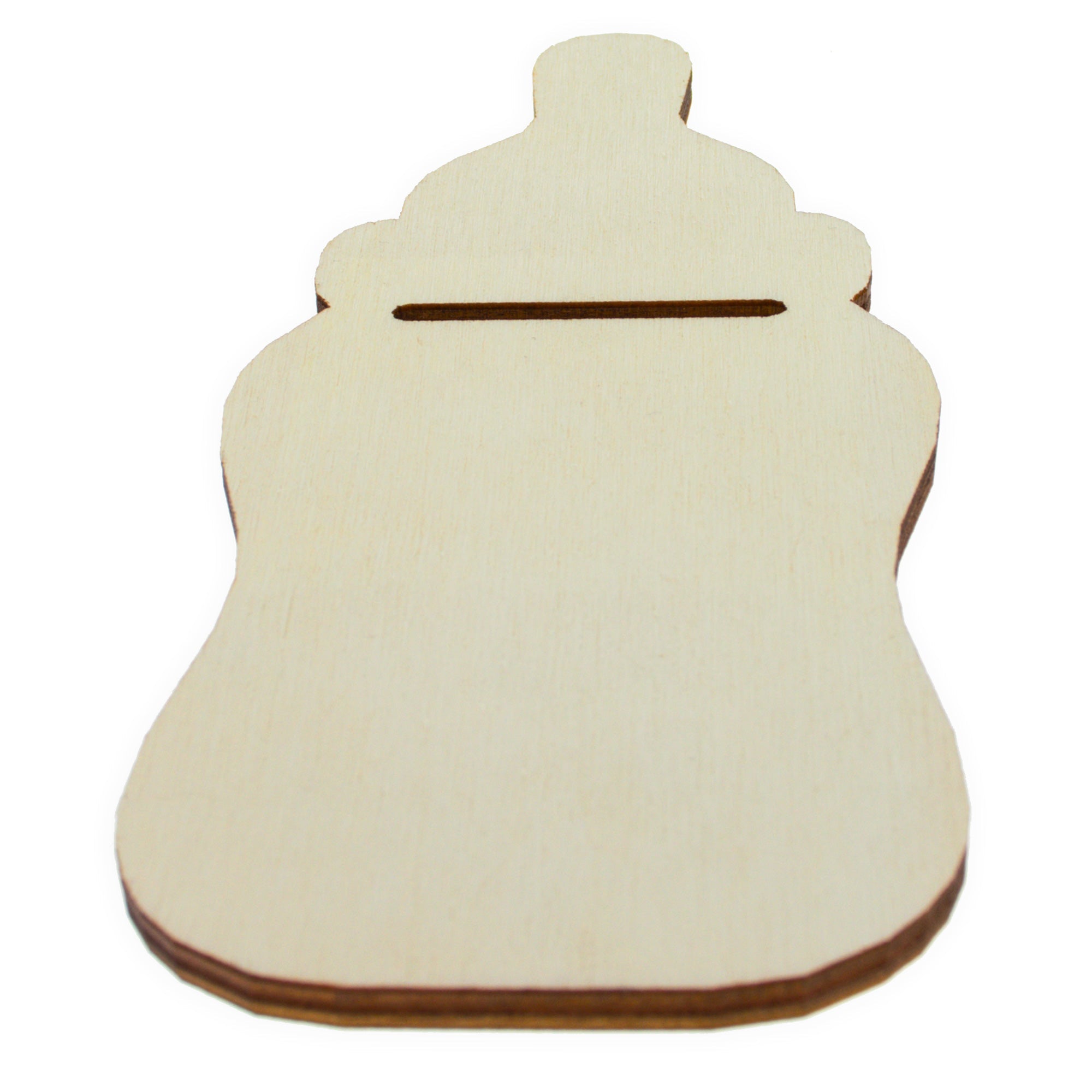 Unfinished Wooden Baby Bottle Cutout Diy Craft 5.4 Inches