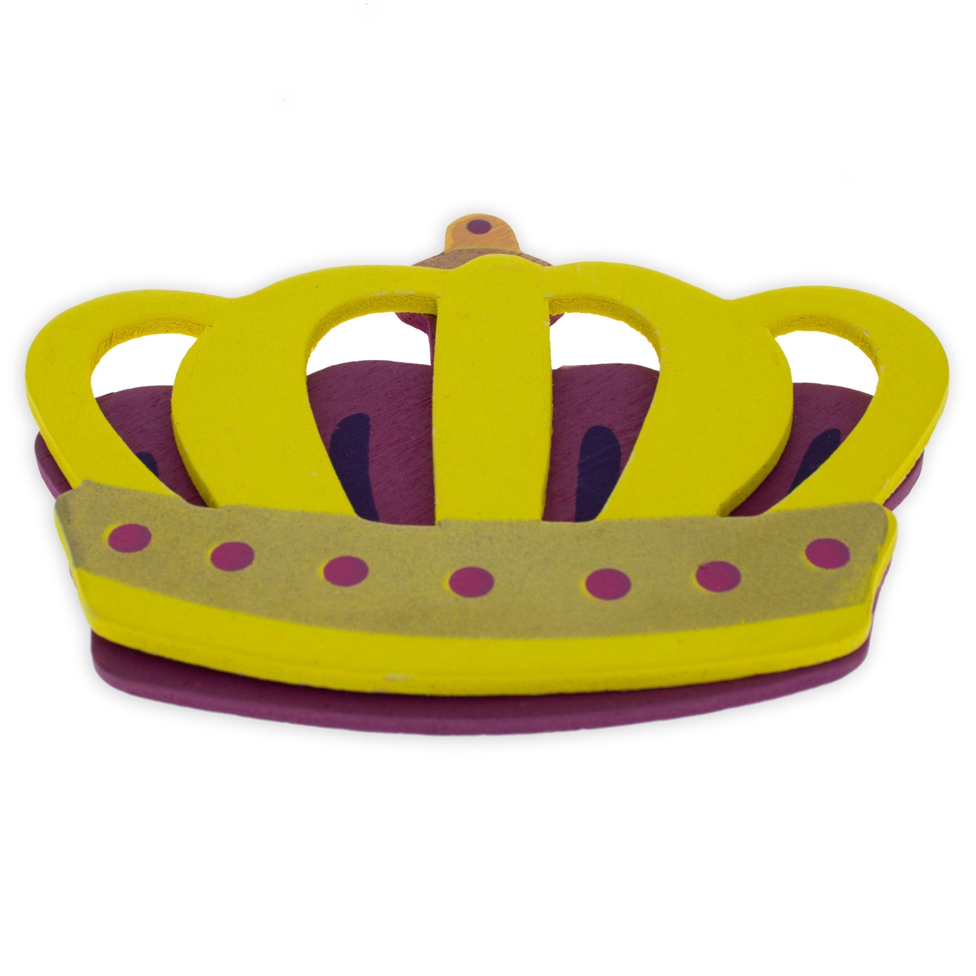 Painted Wooden Crown Cutout Diy Craft 3.7 Inches