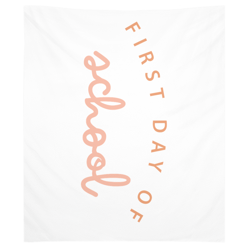 First Day Of School Orange And Pink Tapestry, First Day Of School Banner Green