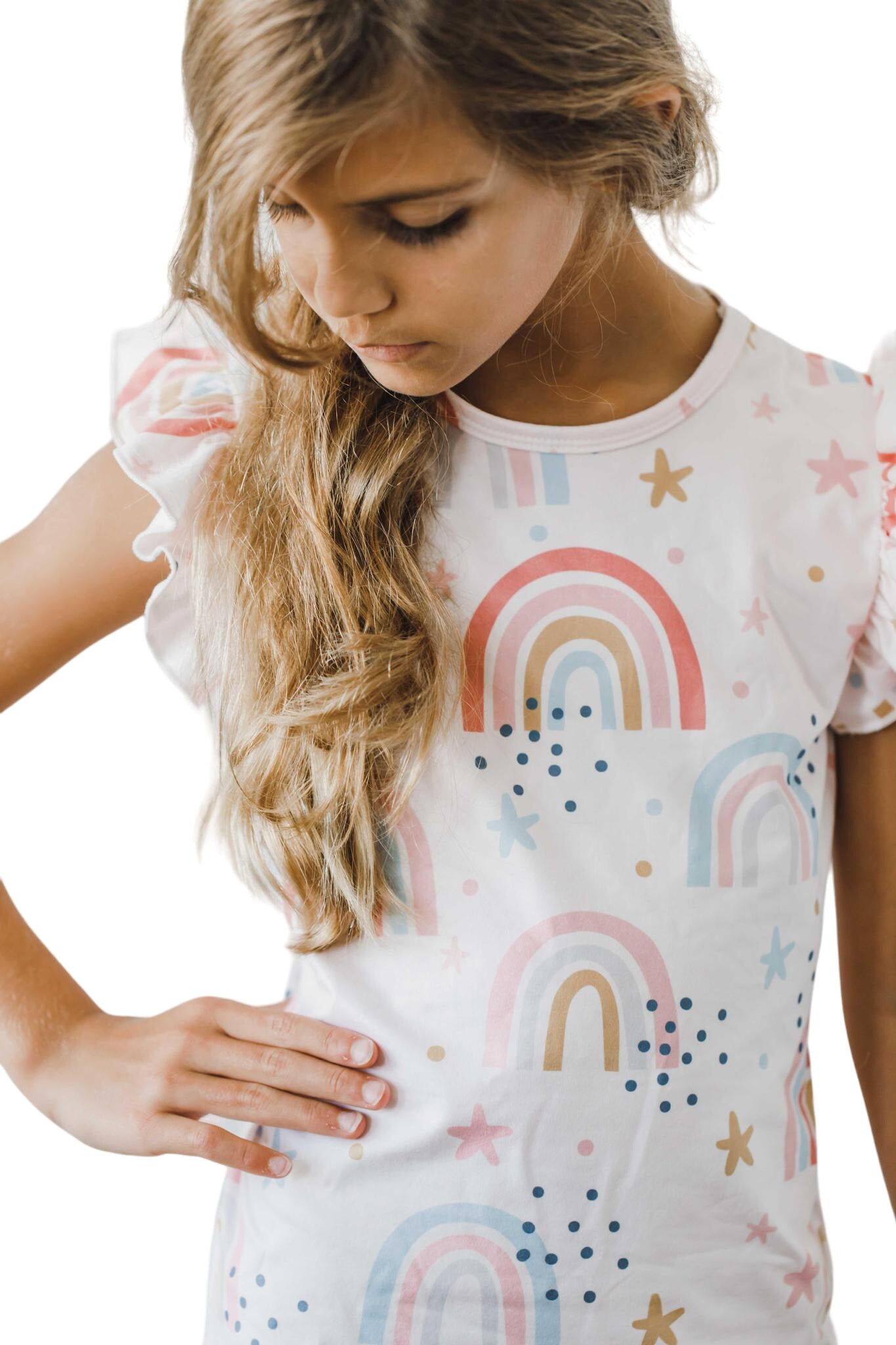 Over The Rainbow S/s Ruffle Tee