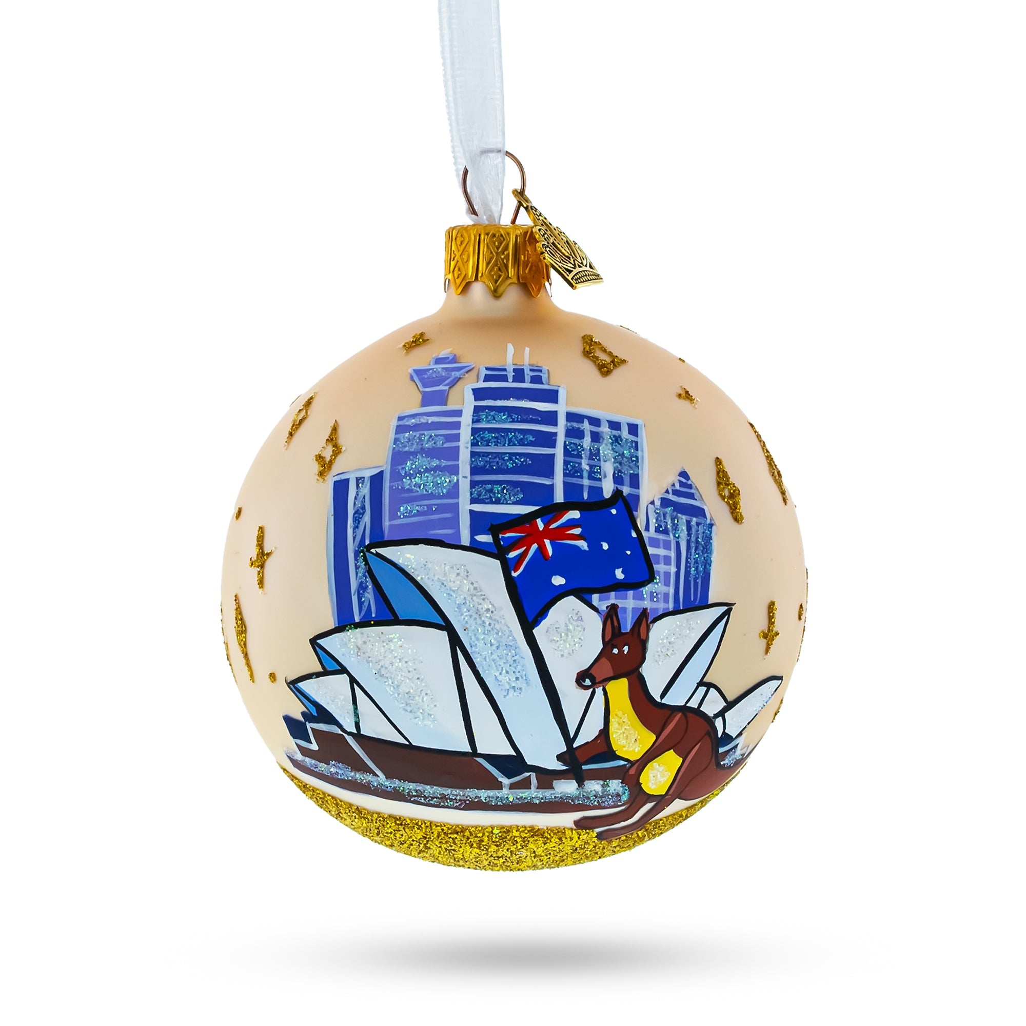 Sydney Opera House, Australia Glass Christmas Ornament 3.25 Inches