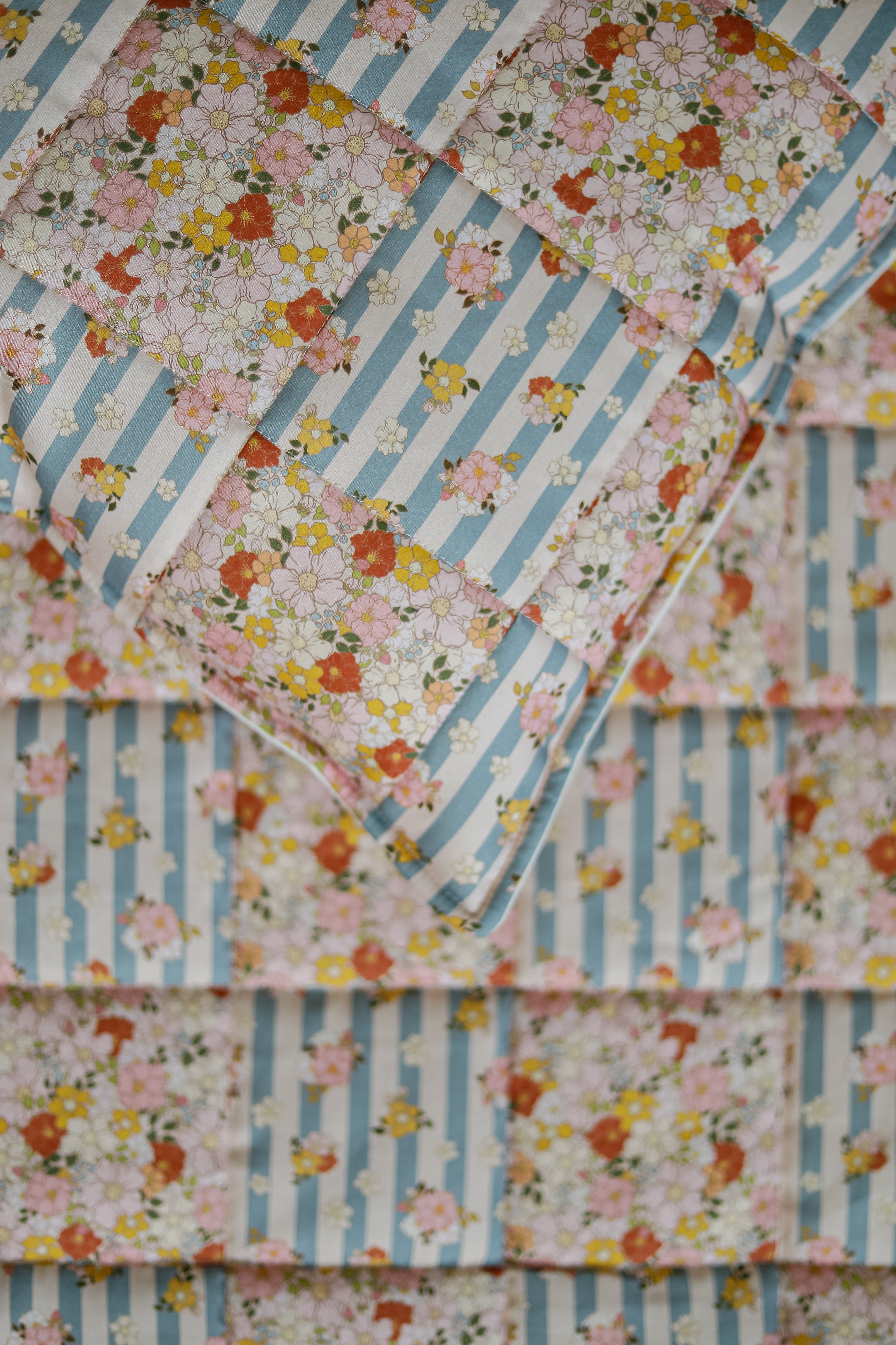 Cotton Quilted "summer Garden" Child Cover Set