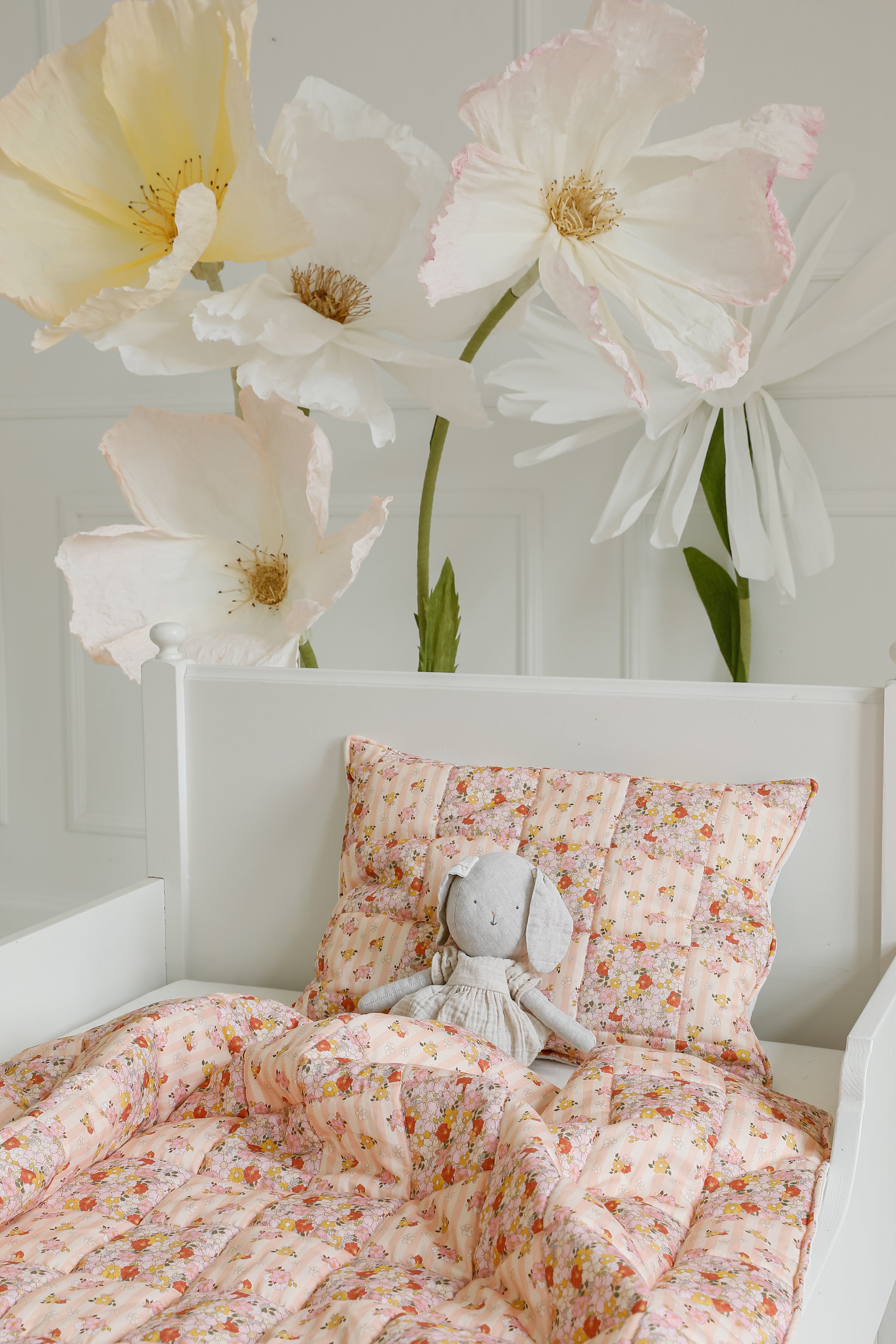 Cotton Quilted "spring Garden" Child Cover Set