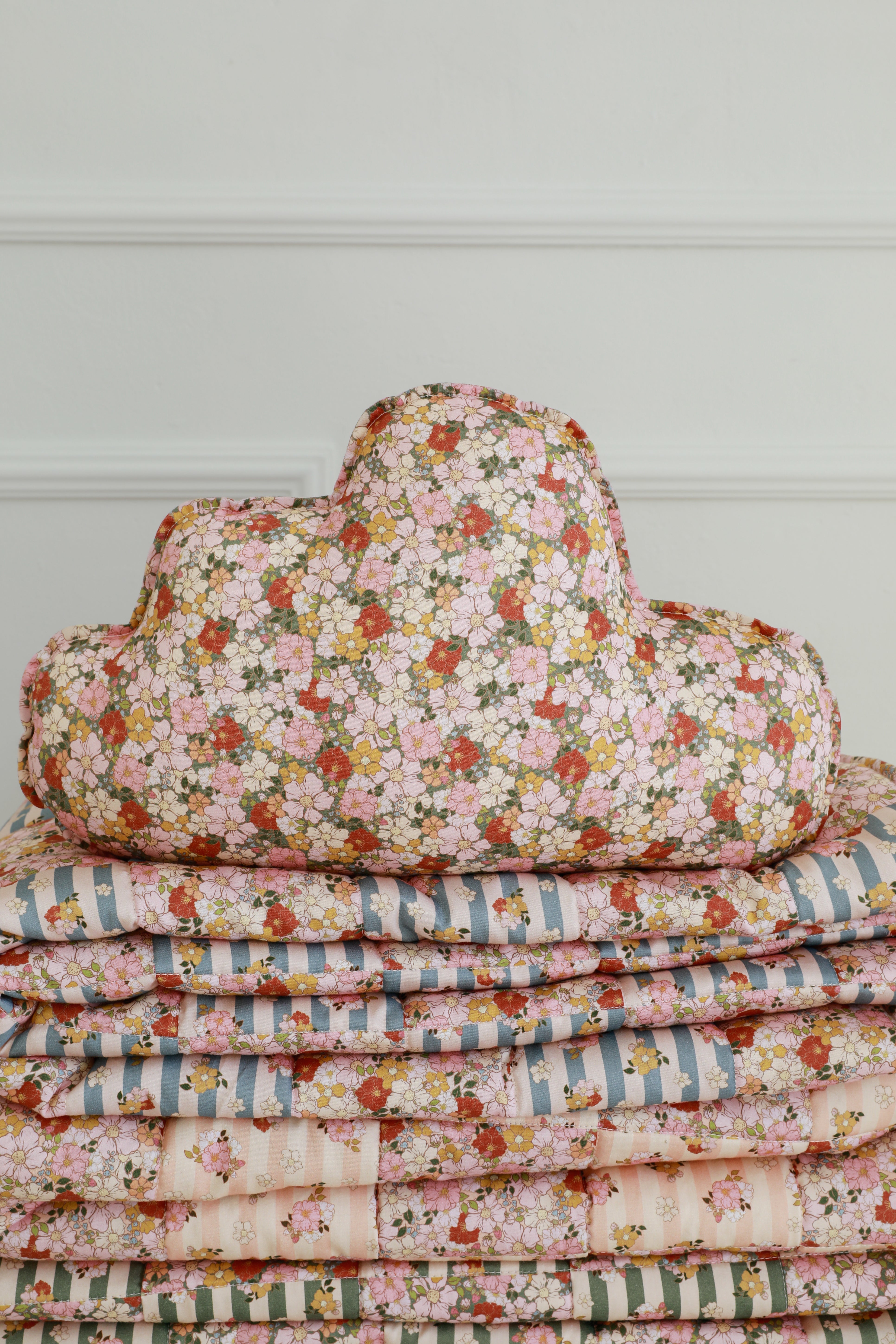 Satin Cotton "green Garden" Cloud Pillow