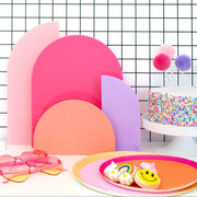 Pink And Coral Acrylic Party Decor Stands