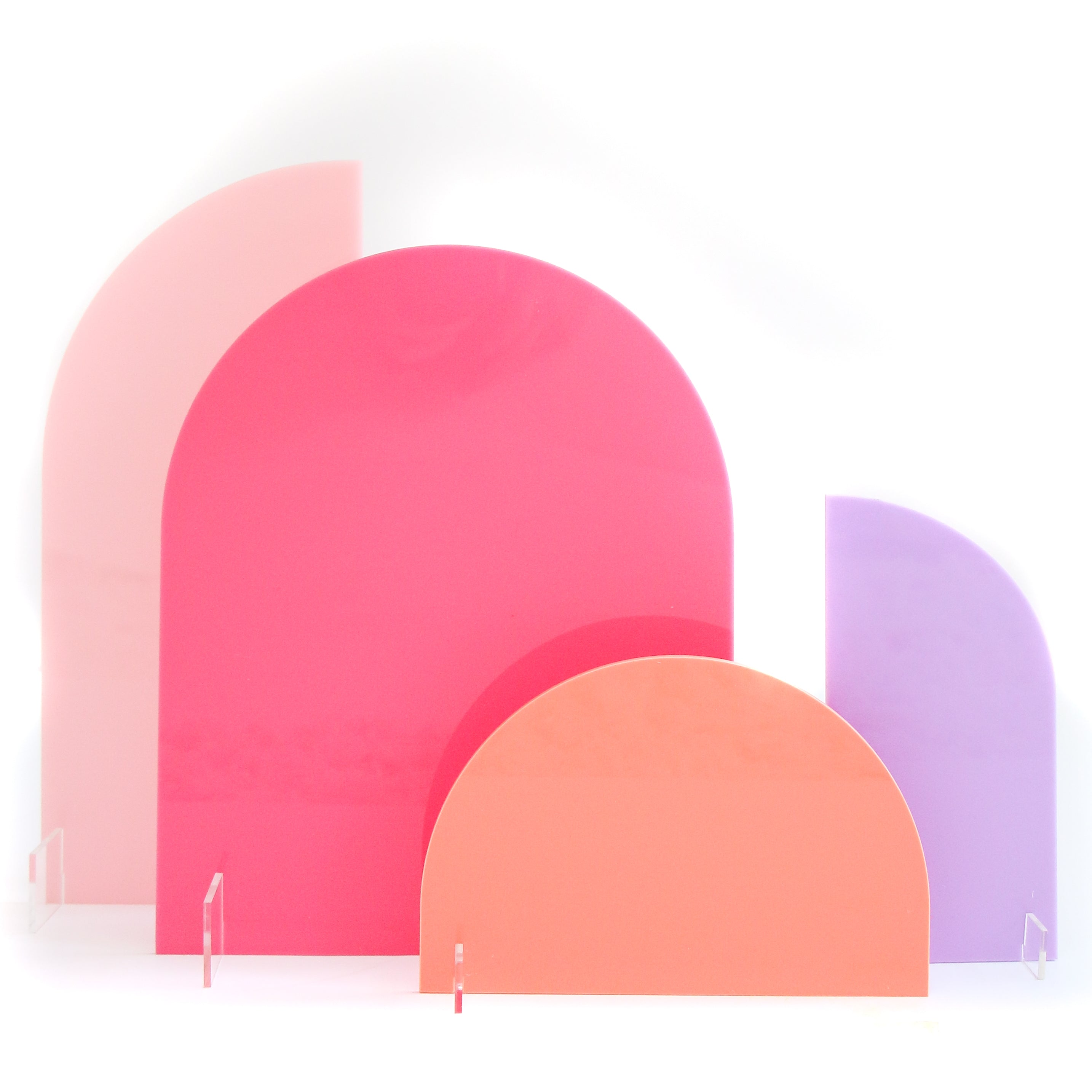 Pink And Coral Acrylic Party Decor Stands