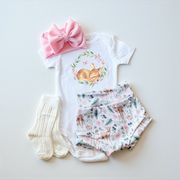 Deer Floral Daddy's Girl Baby Girl Bummies Outfit