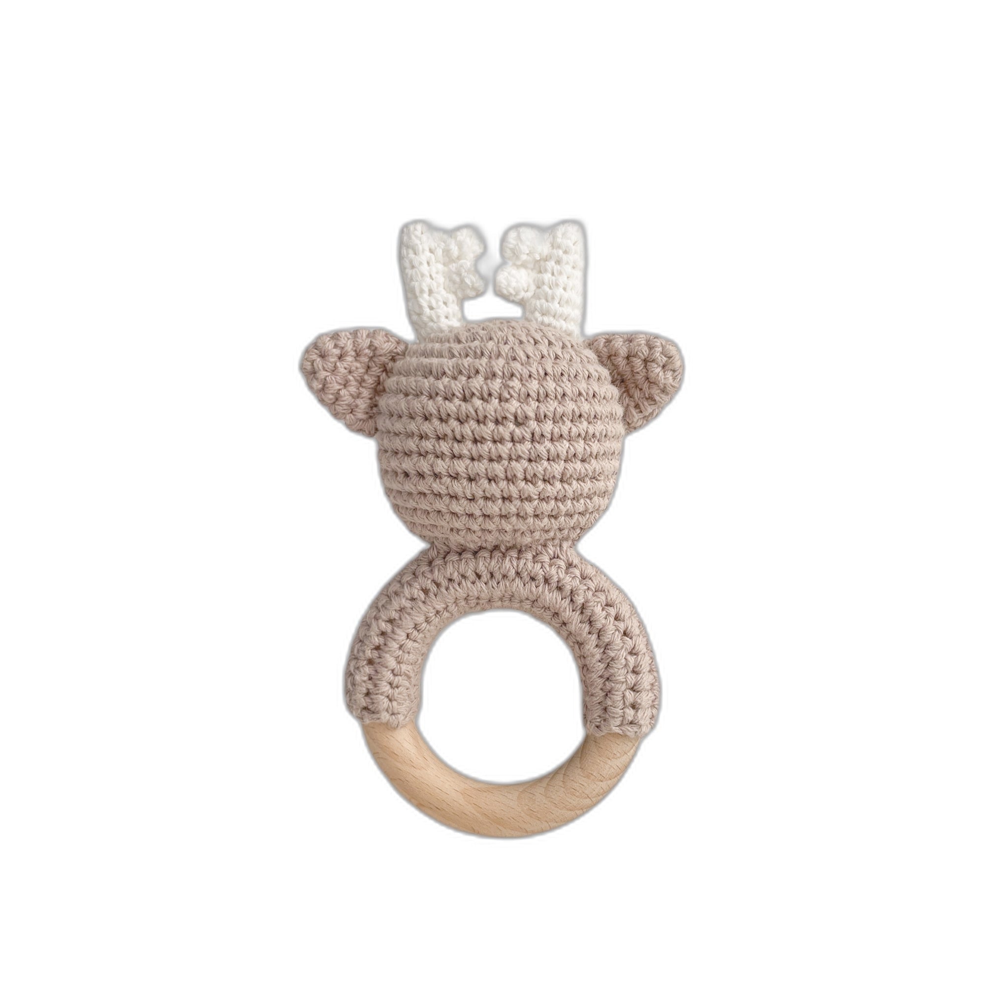 Cotton Crochet Rattle Teether, Deer