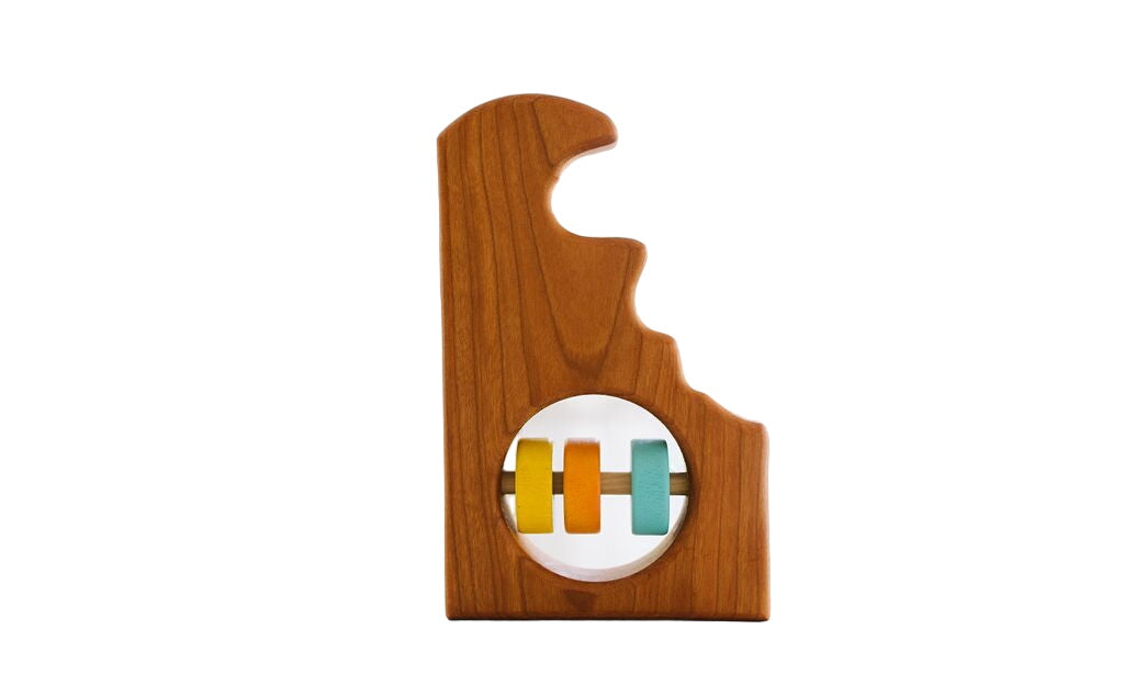 Delaware State Wooden Baby Rattle™