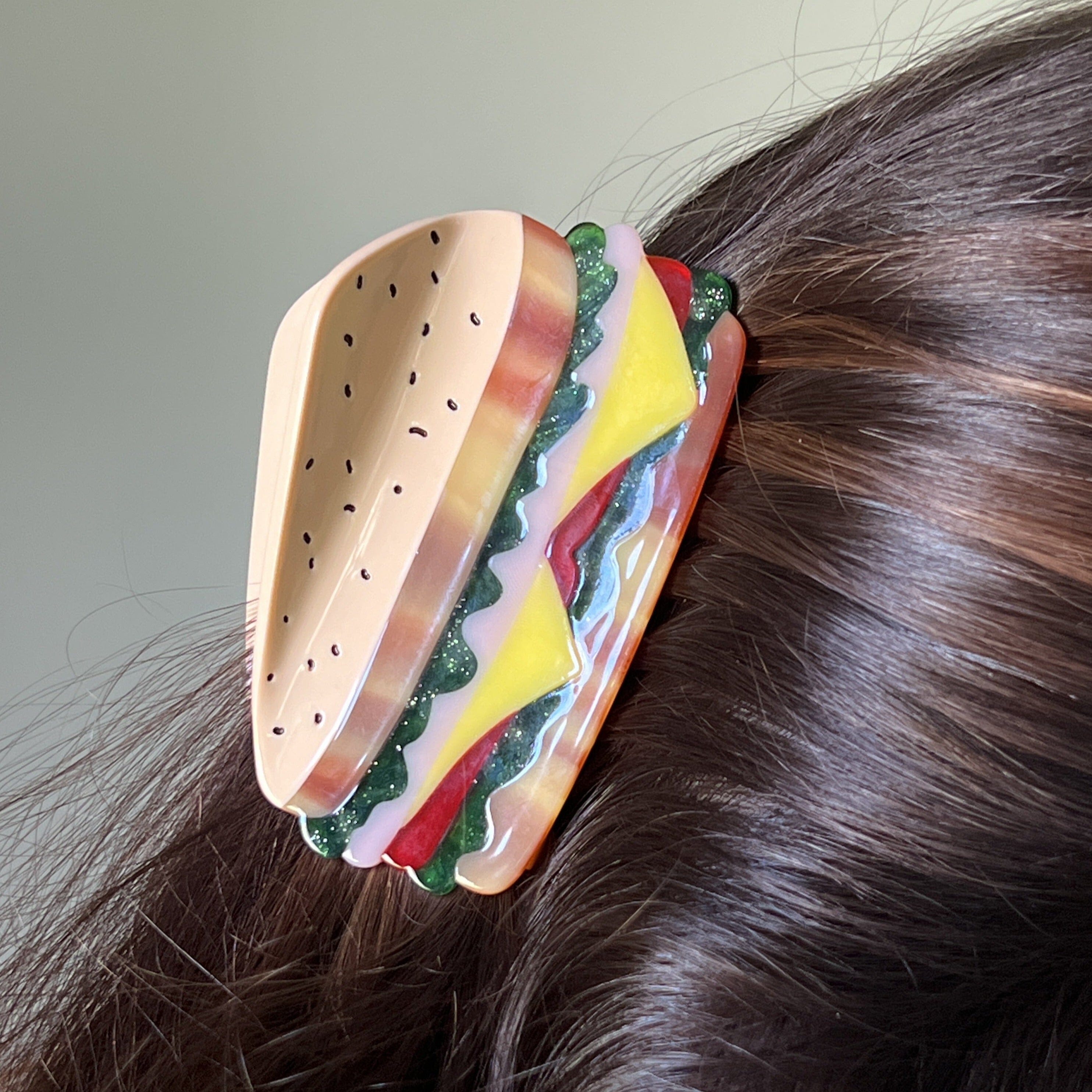 Large Deli Sandwich Hair Claw Clip