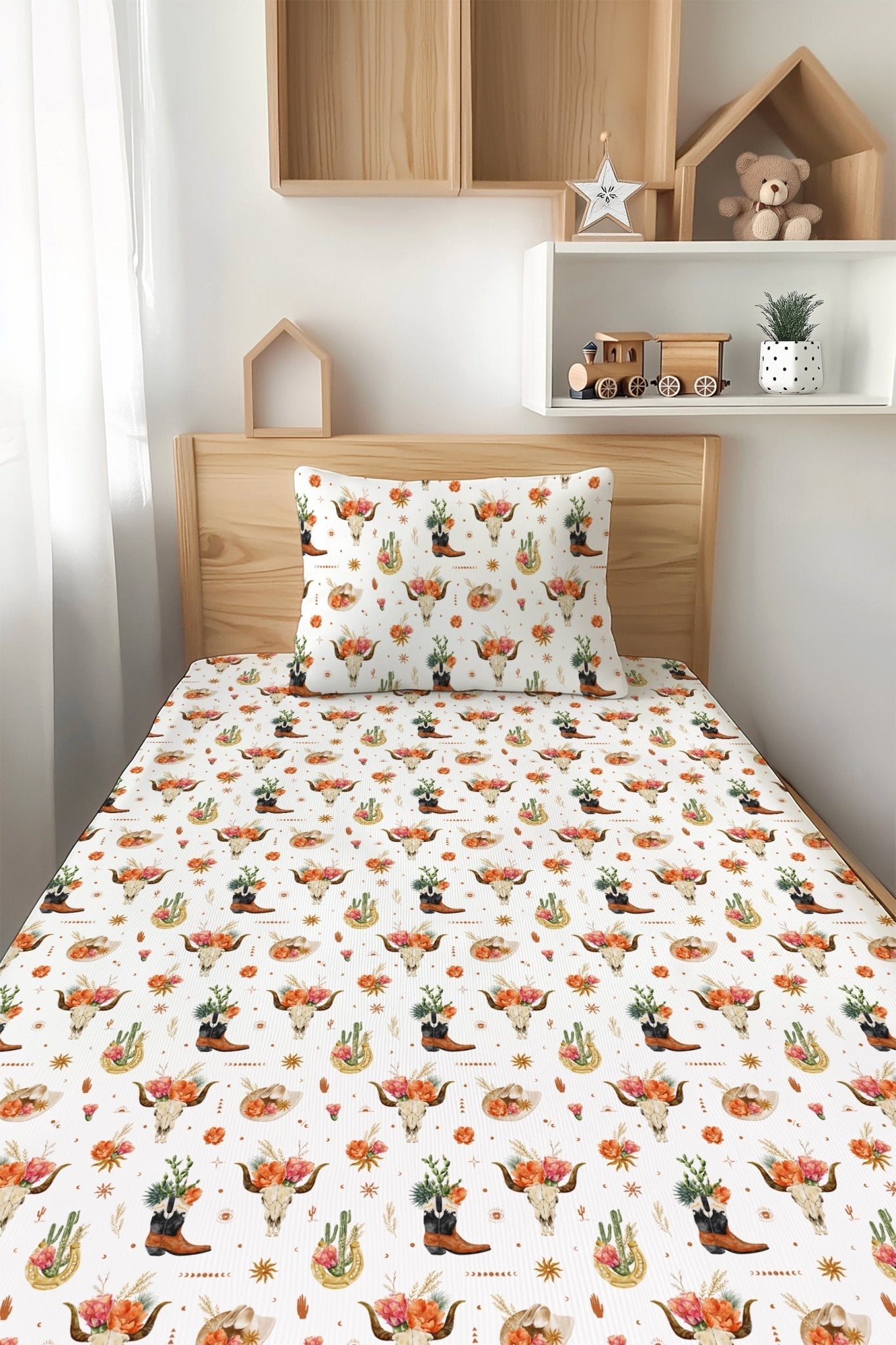 Desert Dreams Twin Fitted Sheet And Pillowcase Set