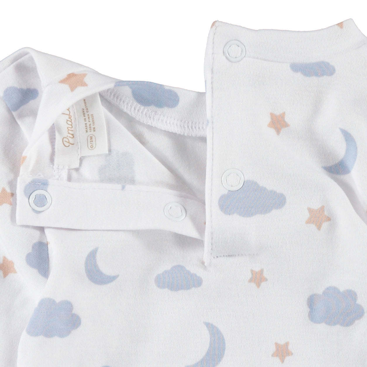 Two Piece Set - Moon And Stars Blue