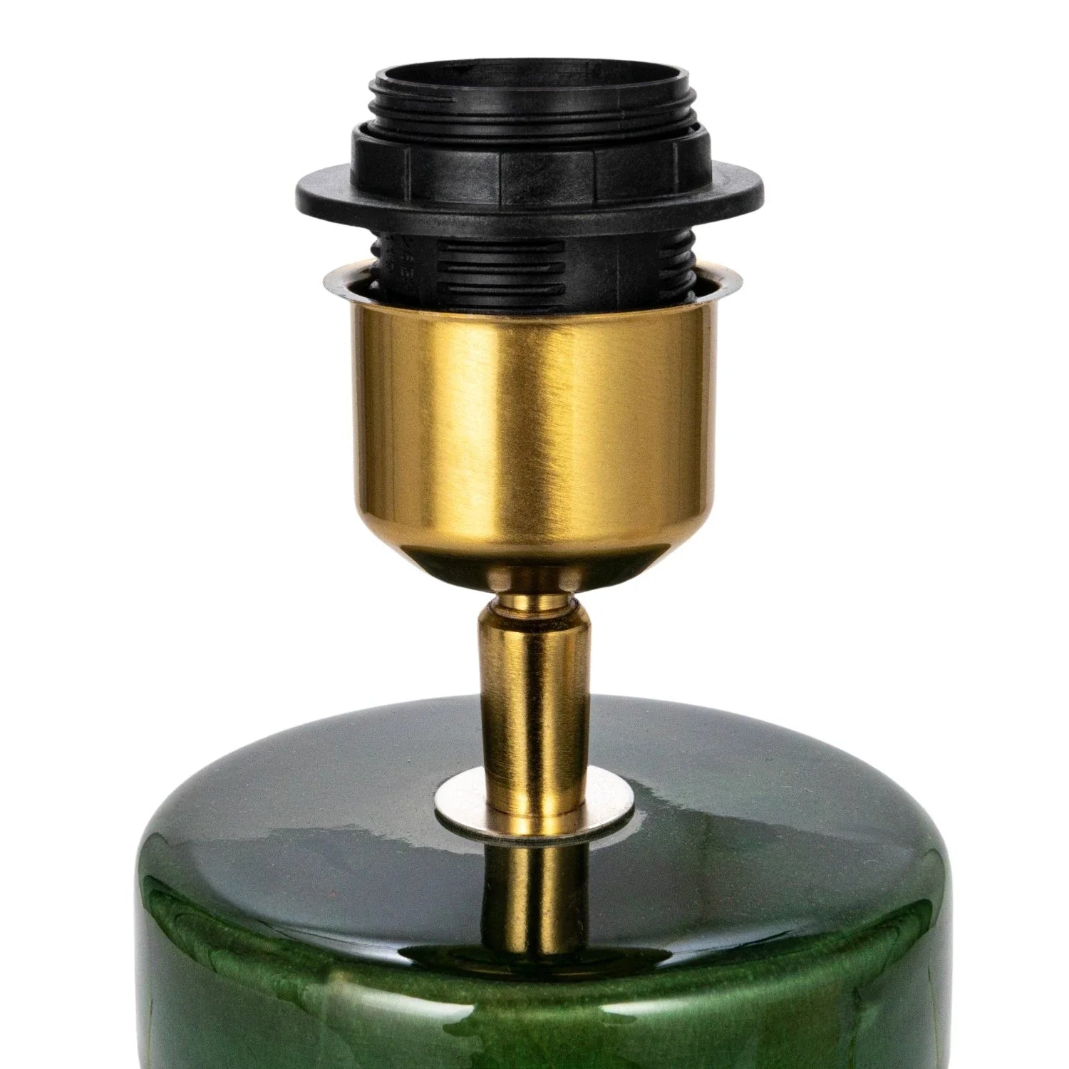Ceramic Table Lamp W/ Linen Shade & Inline Switch