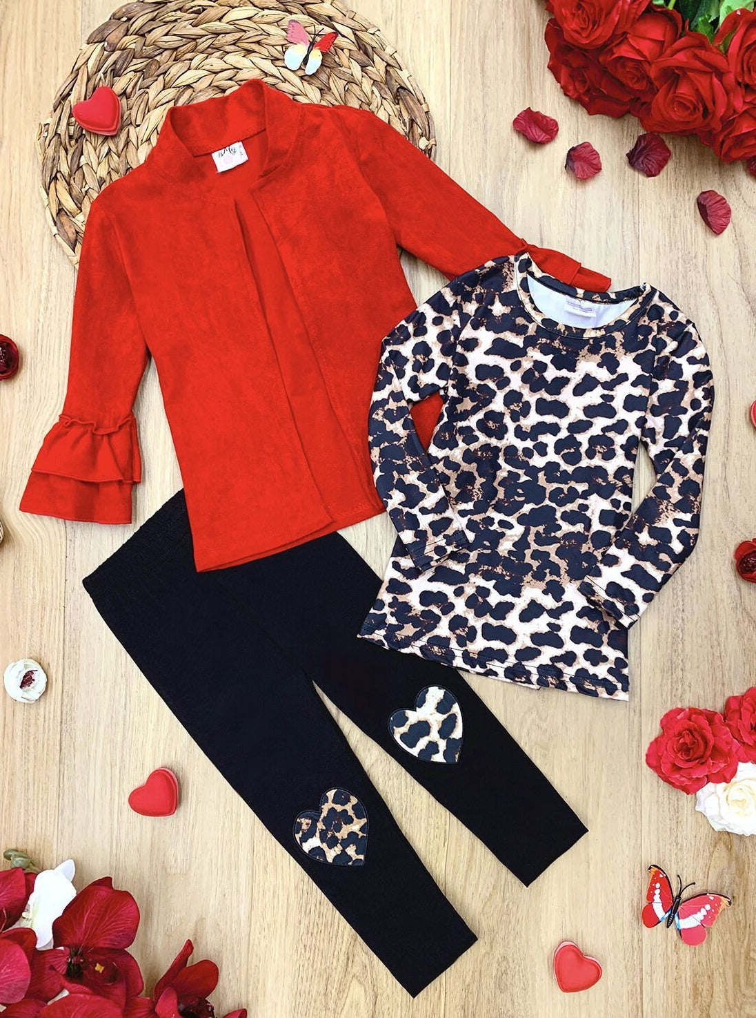 Making Boss Moves Leopard Top, Leggings And Jacket Set