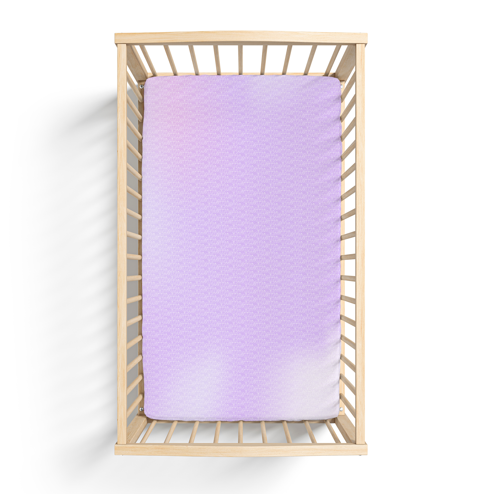 Jersey Knit Polyester Crib Sheet In Diamond Dreams