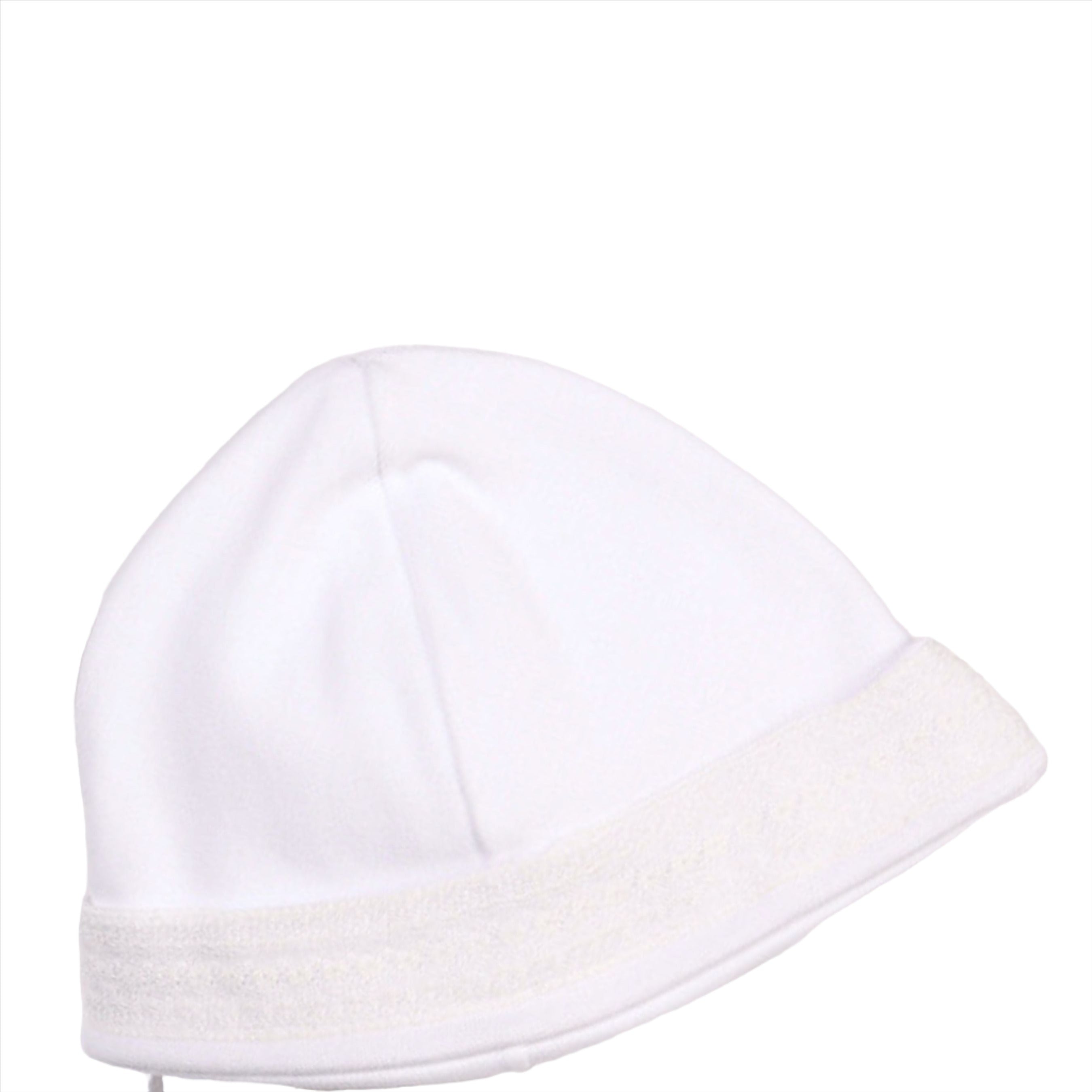Boys White Quilted Cotton Hat