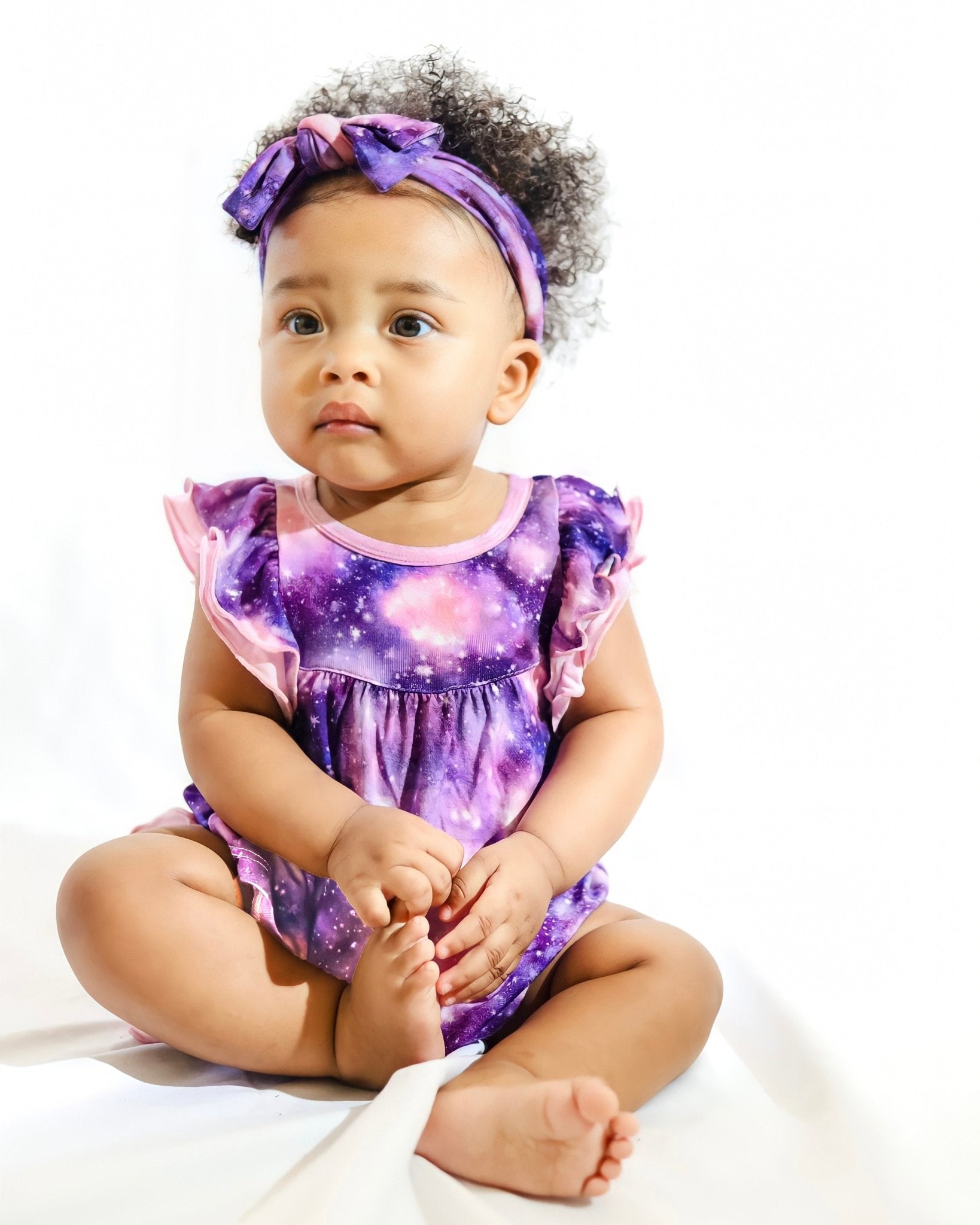 Diamonds In The Sky Ruffle Peplum Bummie Set (3-24m)