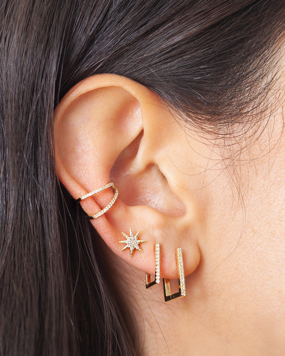 Double Diamond Ear Cuff