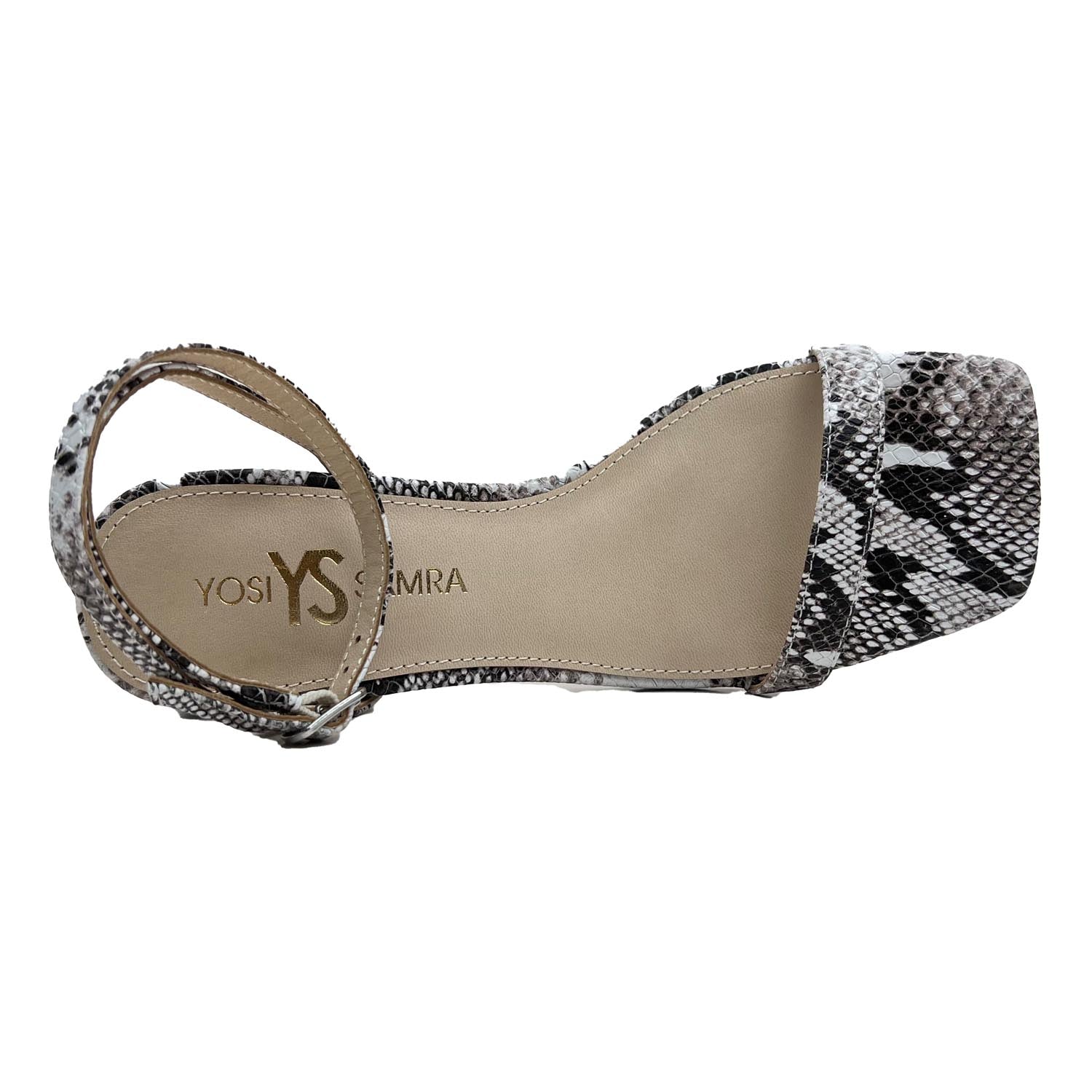 Diana Block Sandal In Snake Print