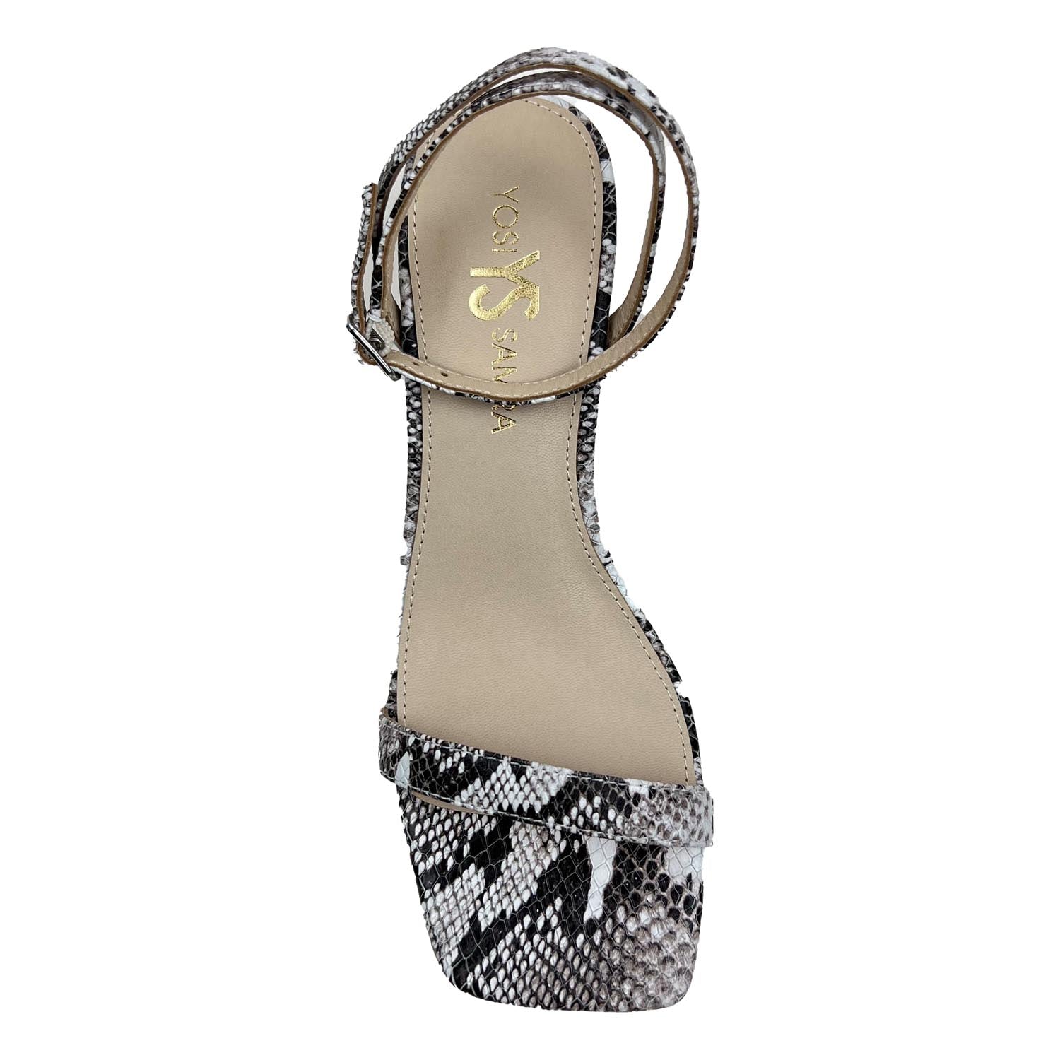 Diana Block Sandal In Snake Print