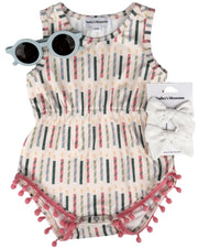 Dillon Pom Pom Romper - Make A Wish
