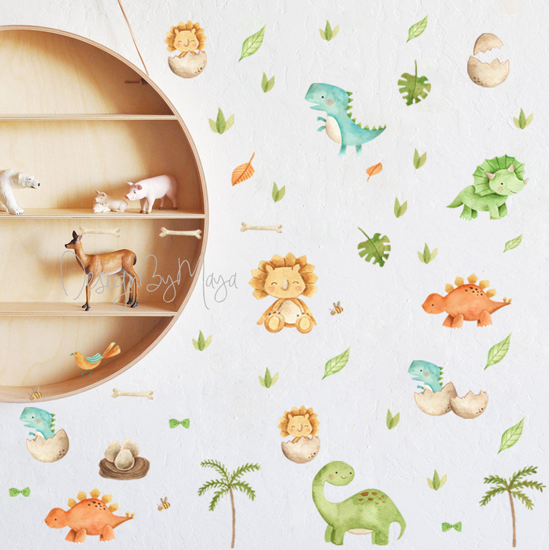 Dinosaur Decals - Fabric Nursery Wall Art Decals